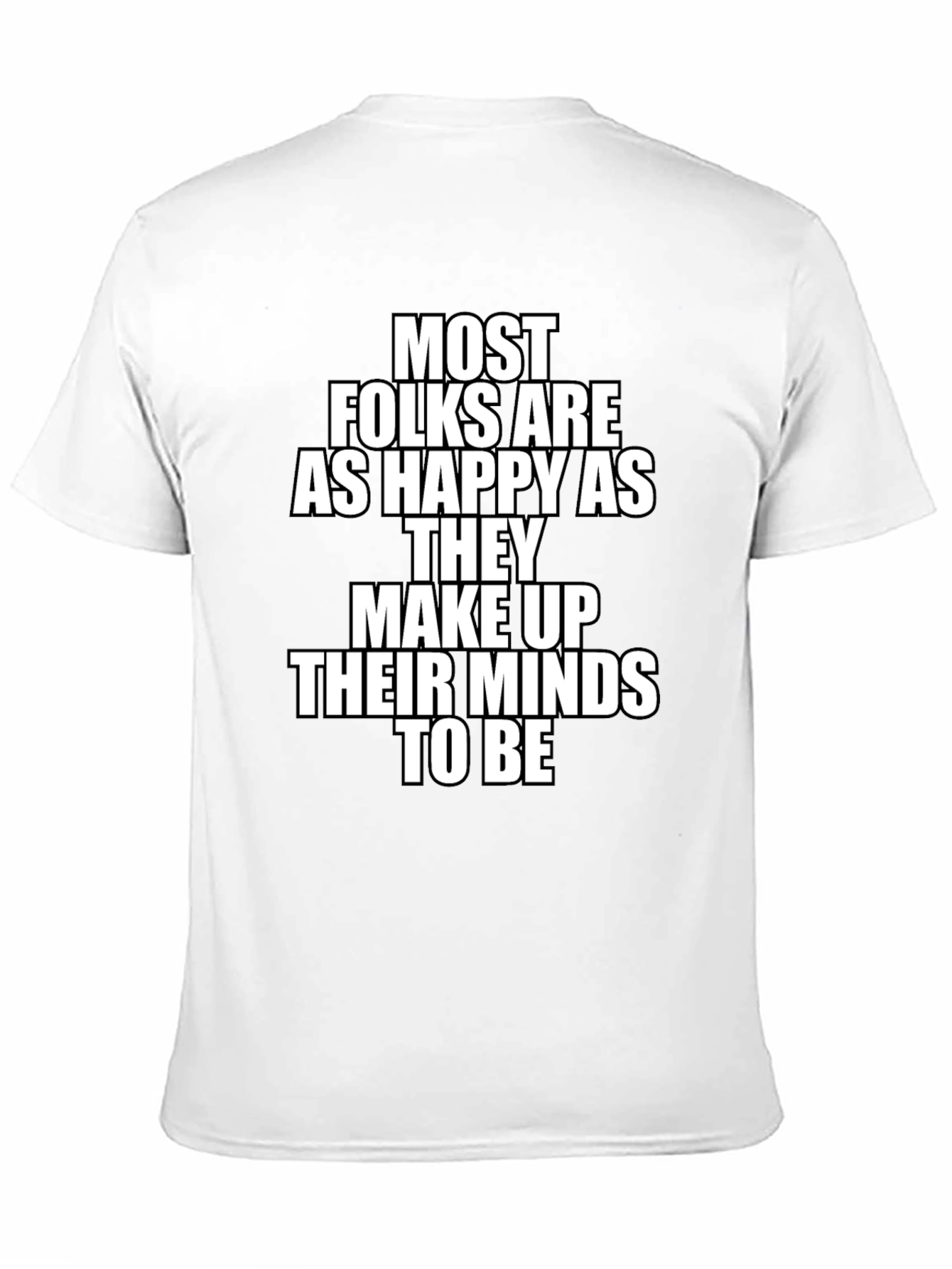 Inspirational T-Shirt - Happy Mindset Black Tee