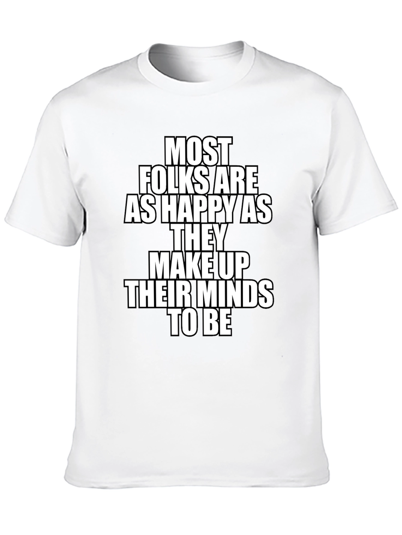 Inspirational T-Shirt - Happy Mindset Black Tee