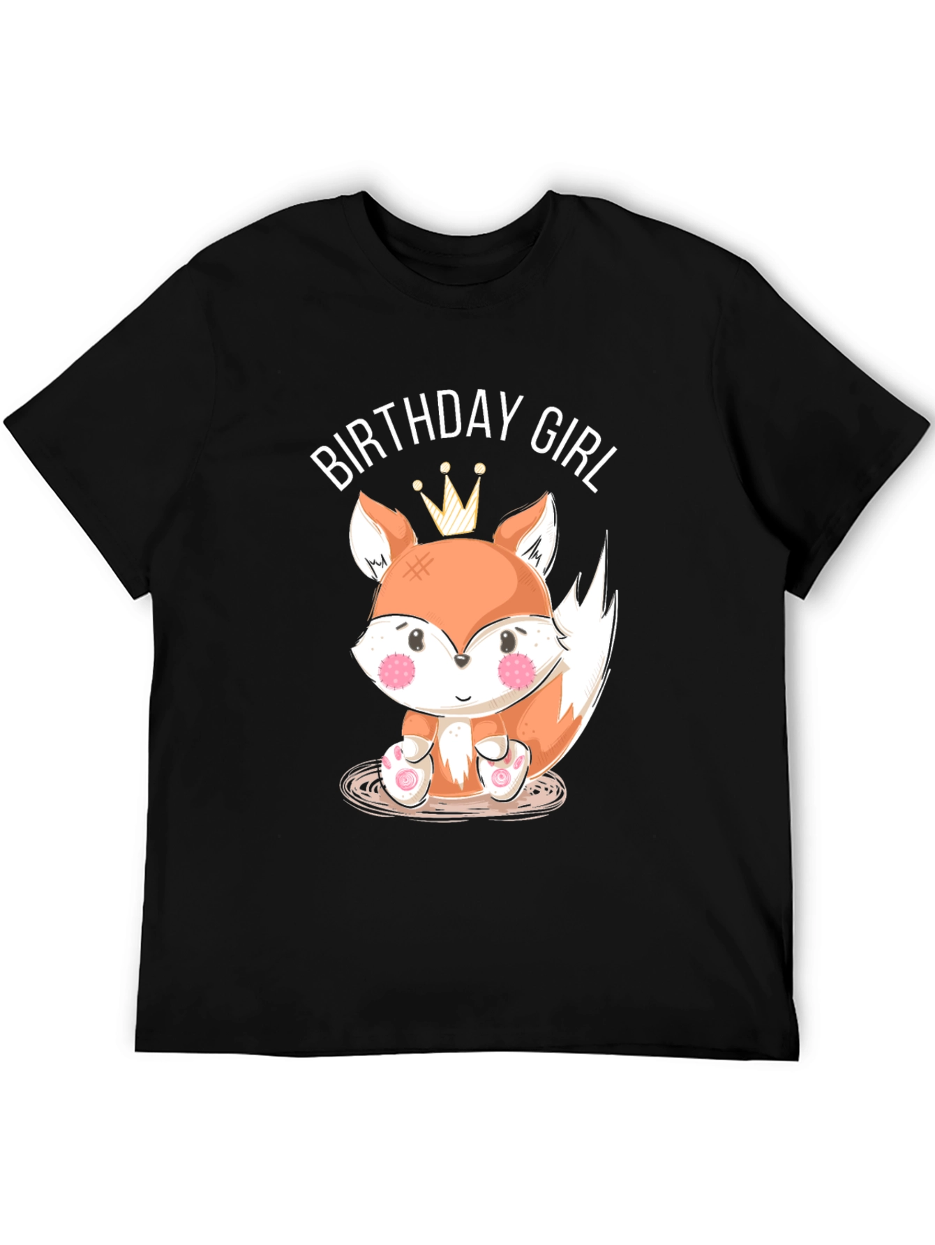 Birthday Girl Fox Graphic T-Shirt