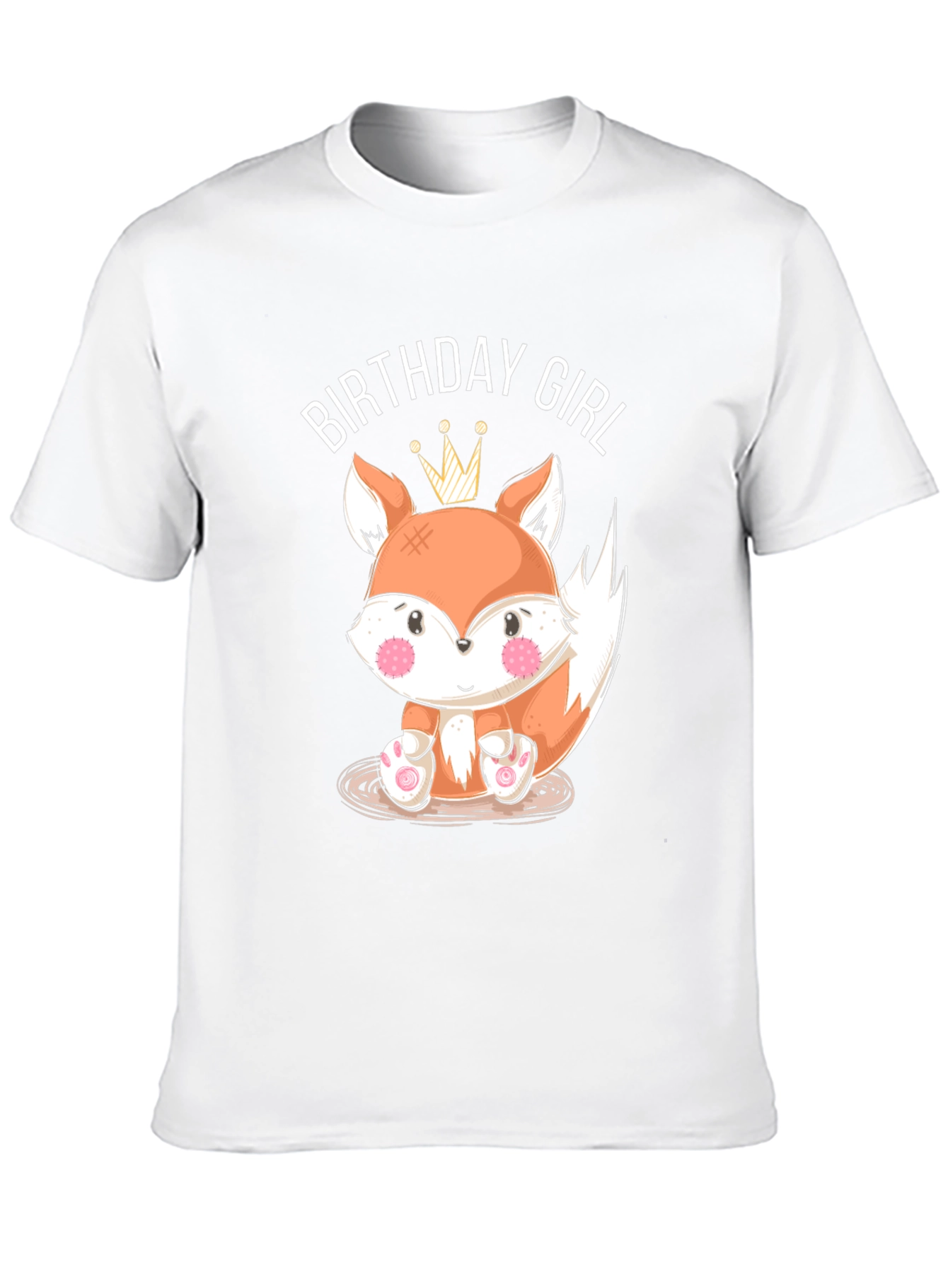 Birthday Girl Fox Graphic T-Shirt