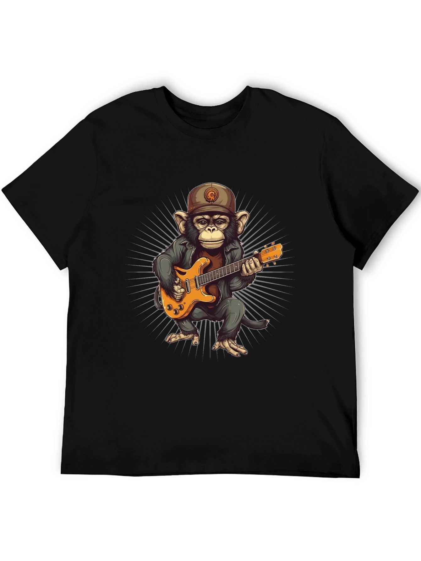 Monkey Guitarist Graphic T-Shirt