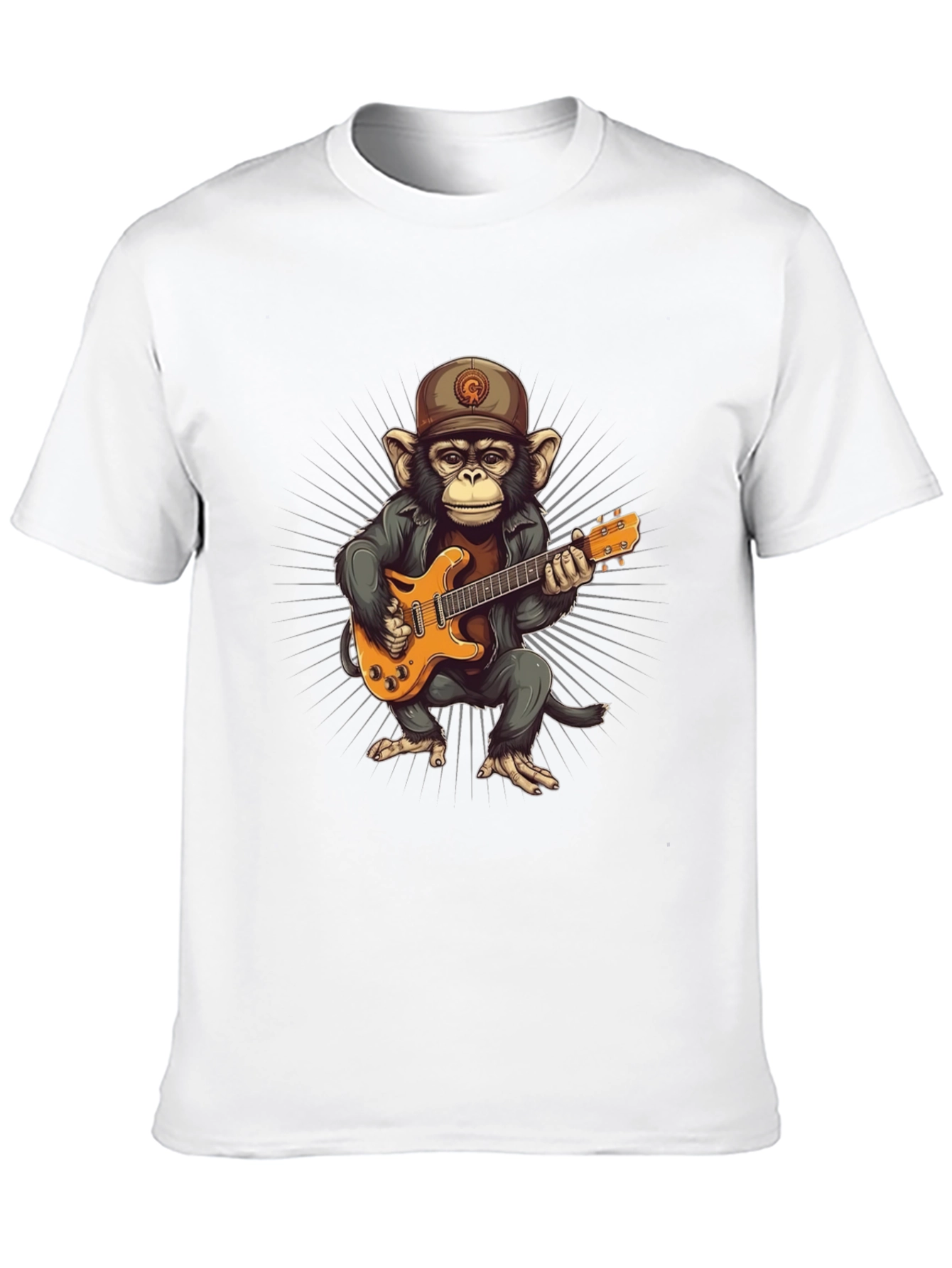 Monkey Guitarist Graphic T-Shirt