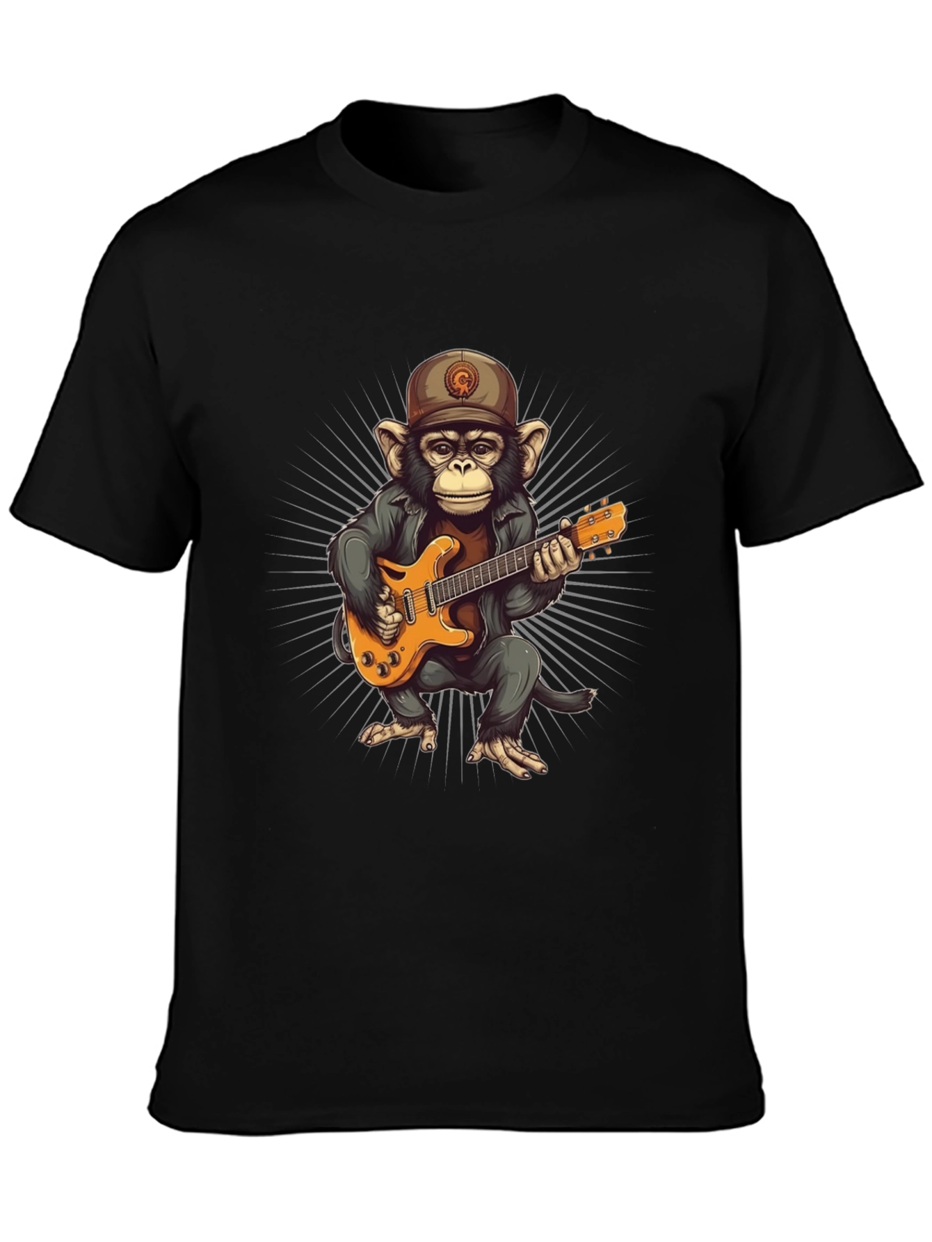 Monkey Guitarist Graphic T-Shirt