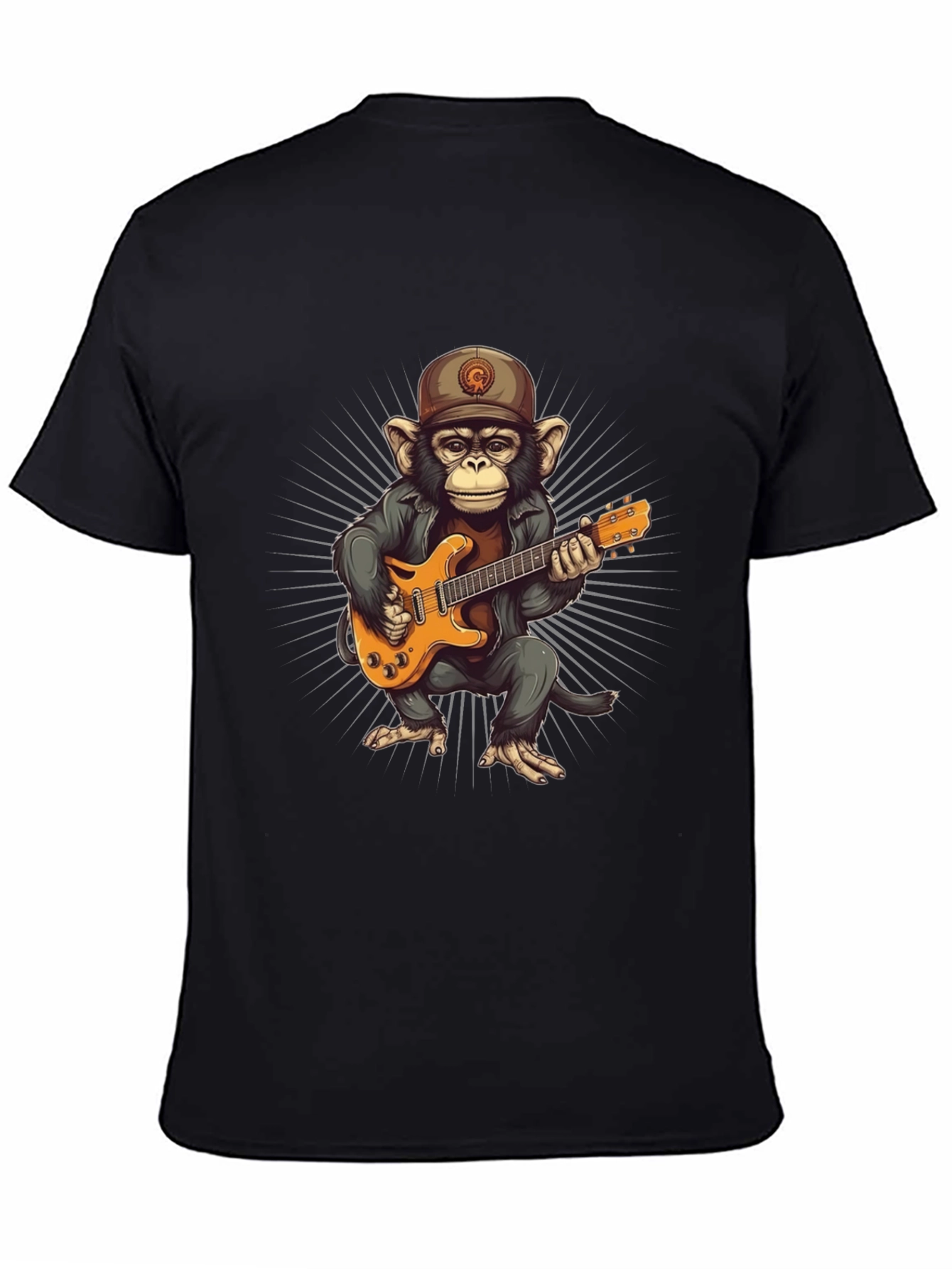 Monkey Guitarist Graphic T-Shirt