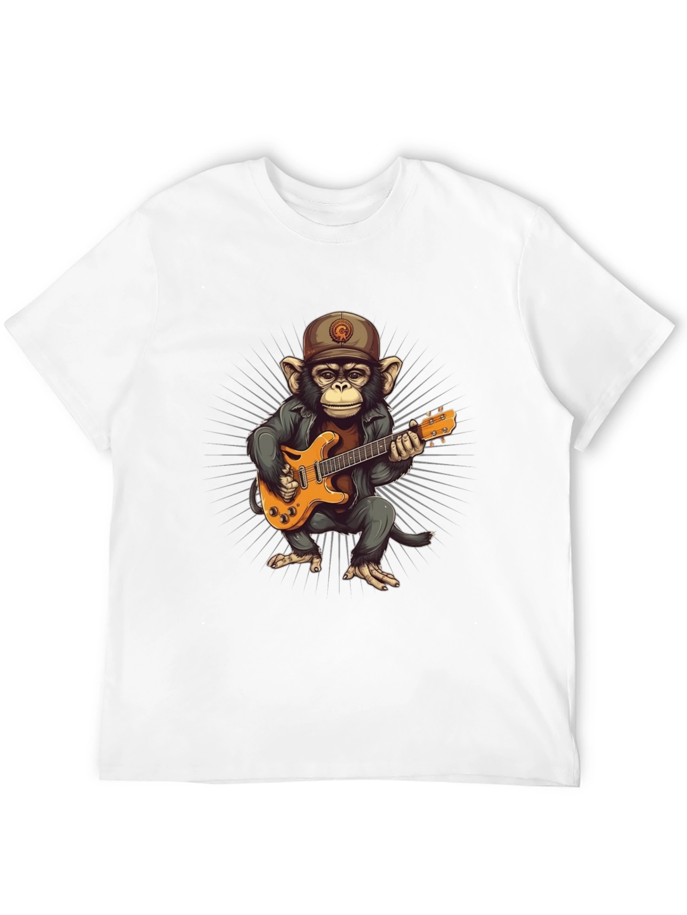 Monkey Guitarist Graphic T-Shirt