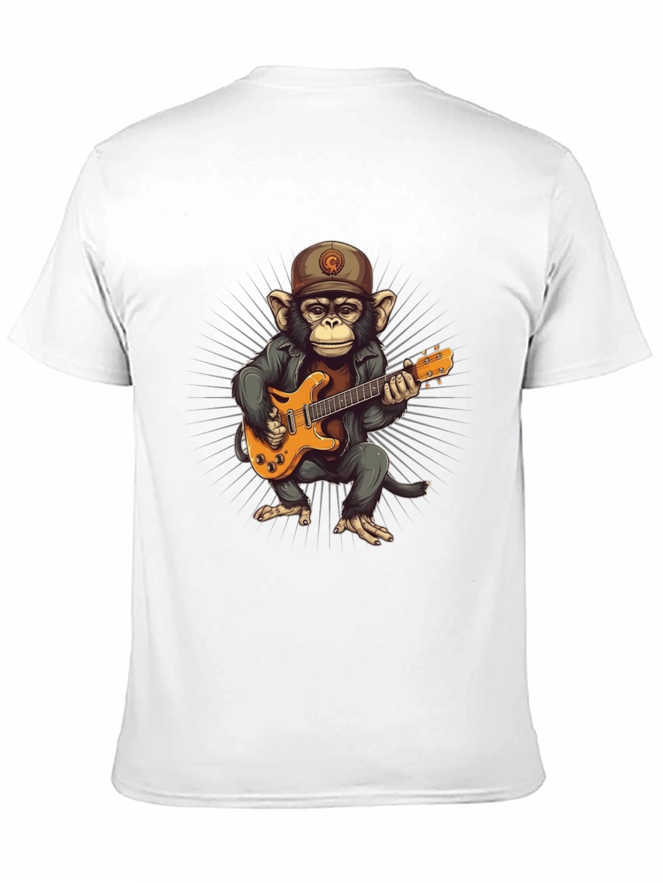 Monkey Guitarist Graphic T-Shirt