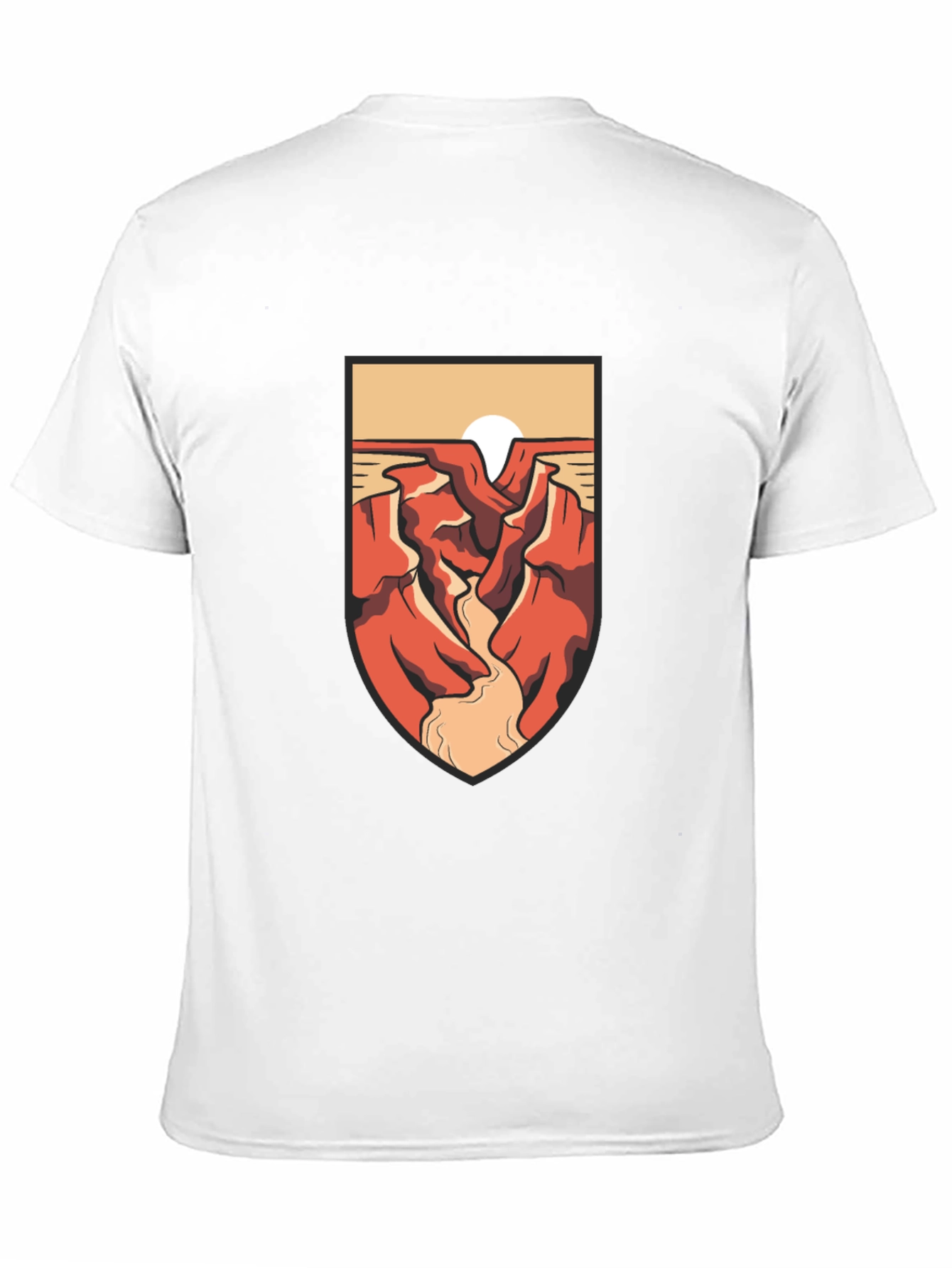 Canyon Sunset Graphic Tee - Black Cotton