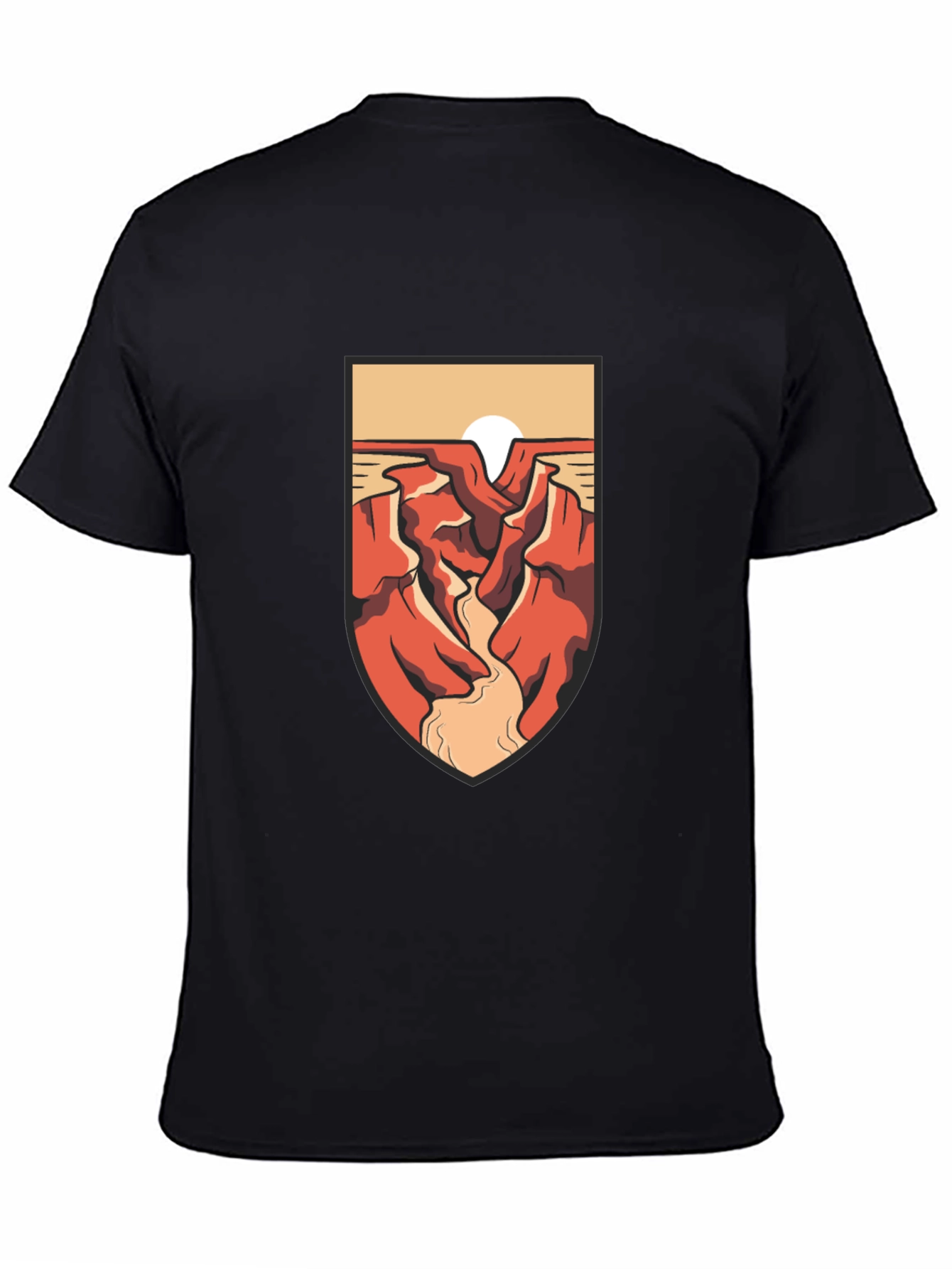 Canyon Sunset Graphic Tee - Black Cotton
