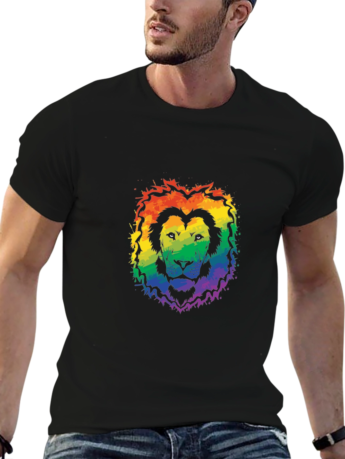 Rainbow Pride Lion Graphic Tee