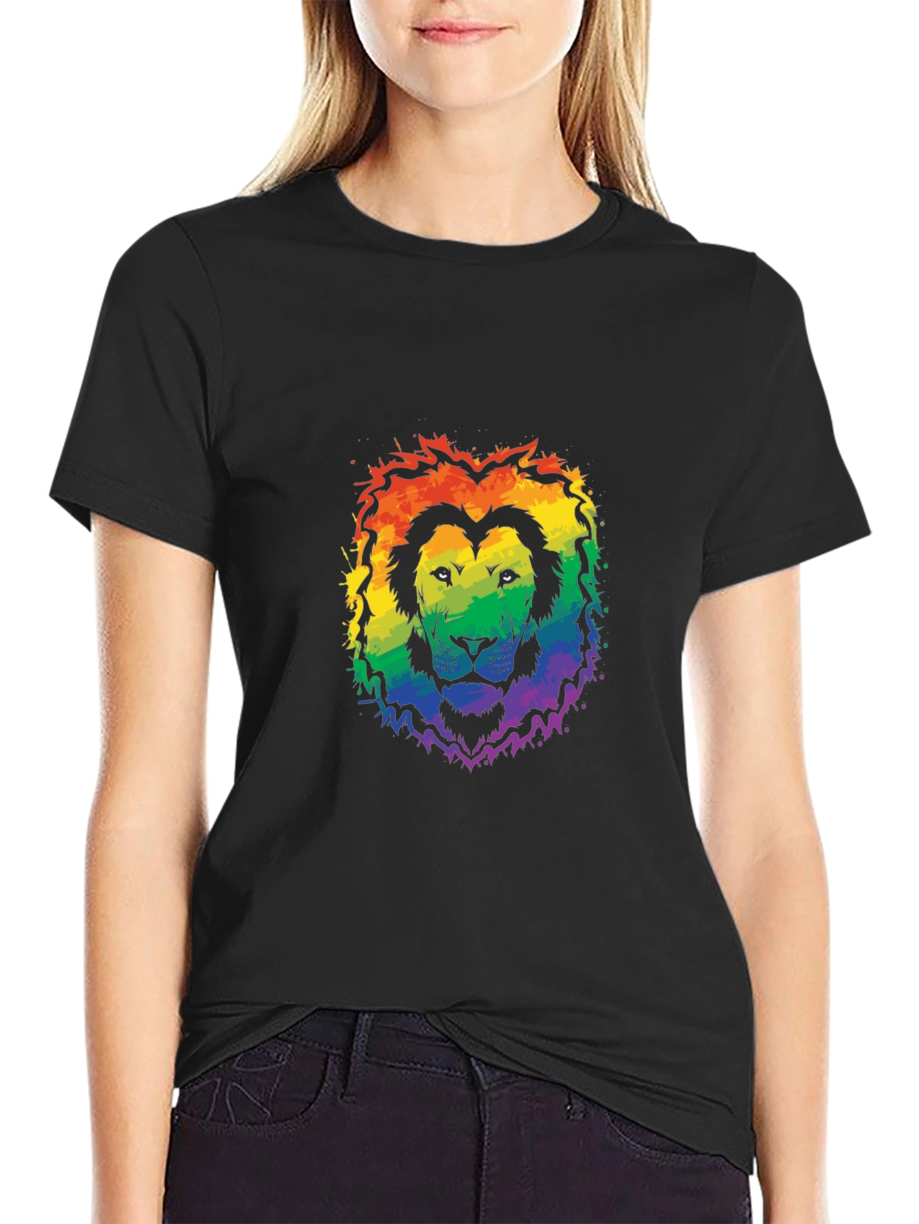 Rainbow Pride Lion Graphic Tee