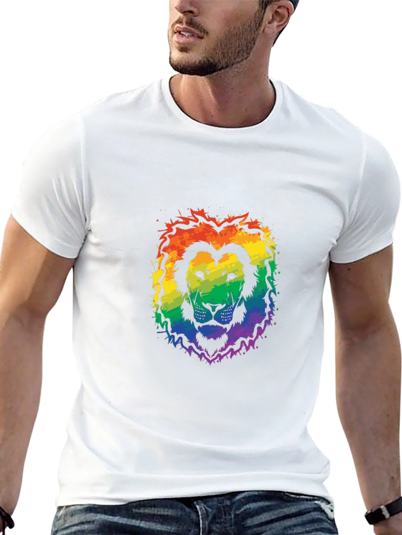 Rainbow Pride Lion Graphic Tee