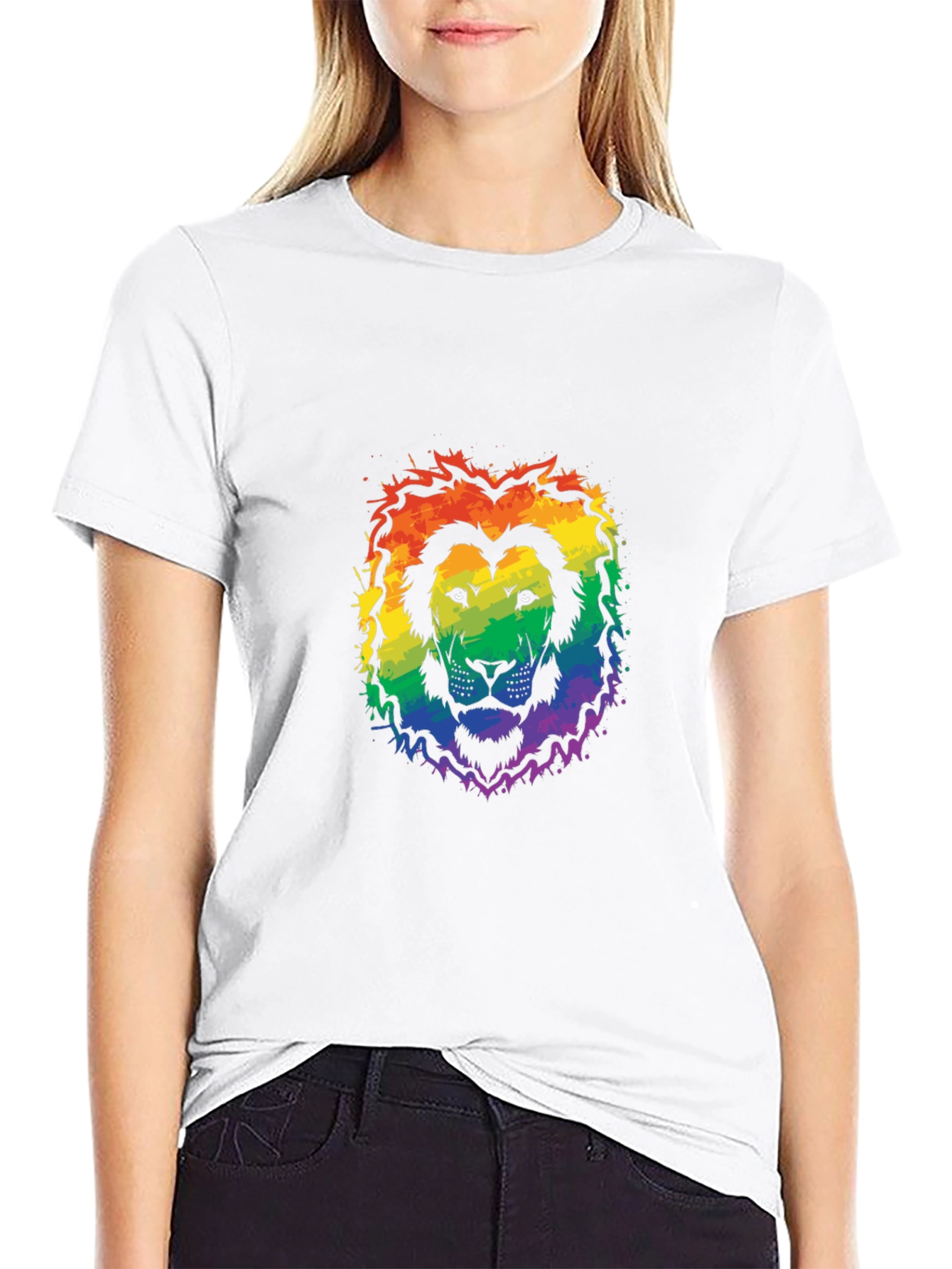 Rainbow Pride Lion Graphic Tee