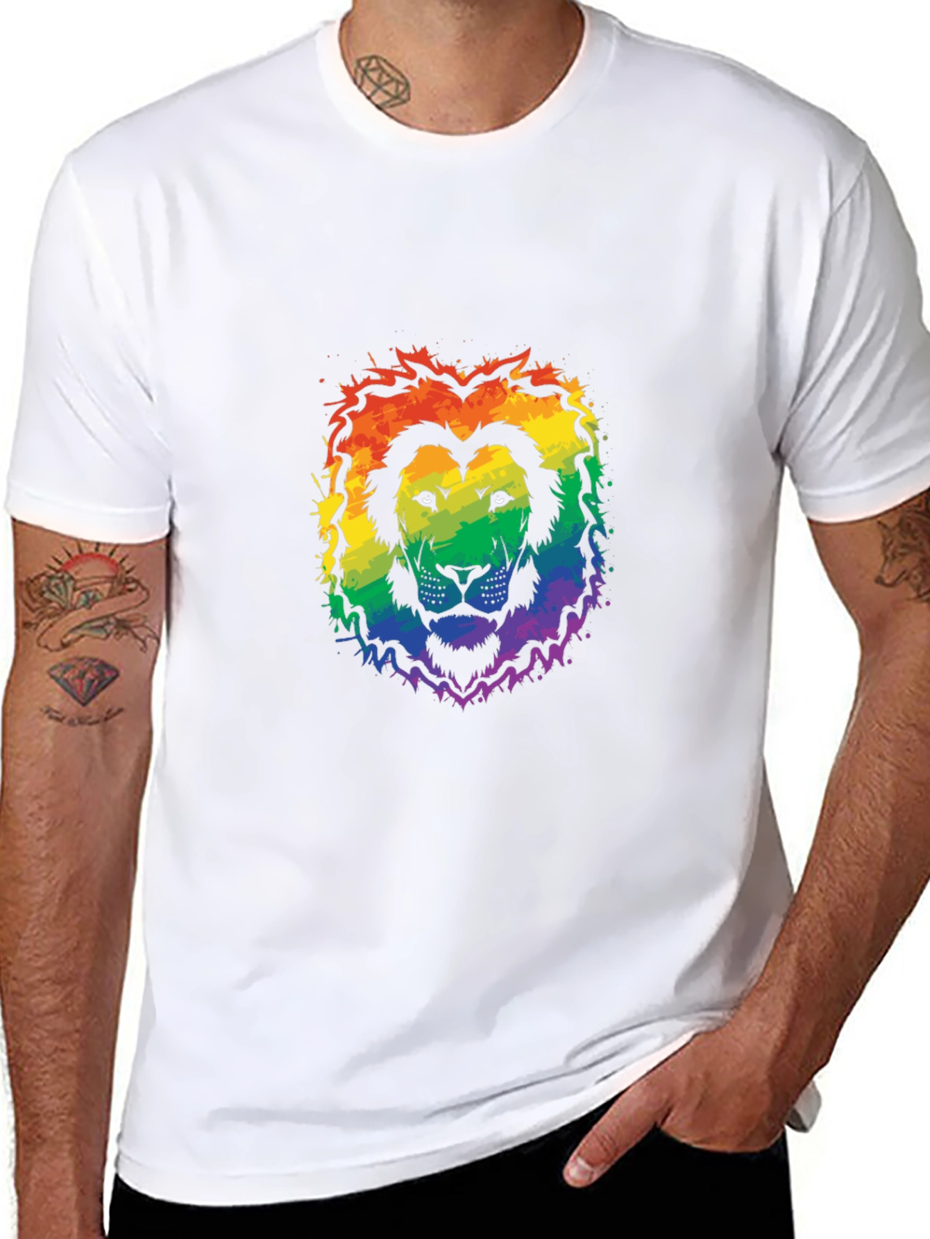 Rainbow Pride Lion Graphic Tee