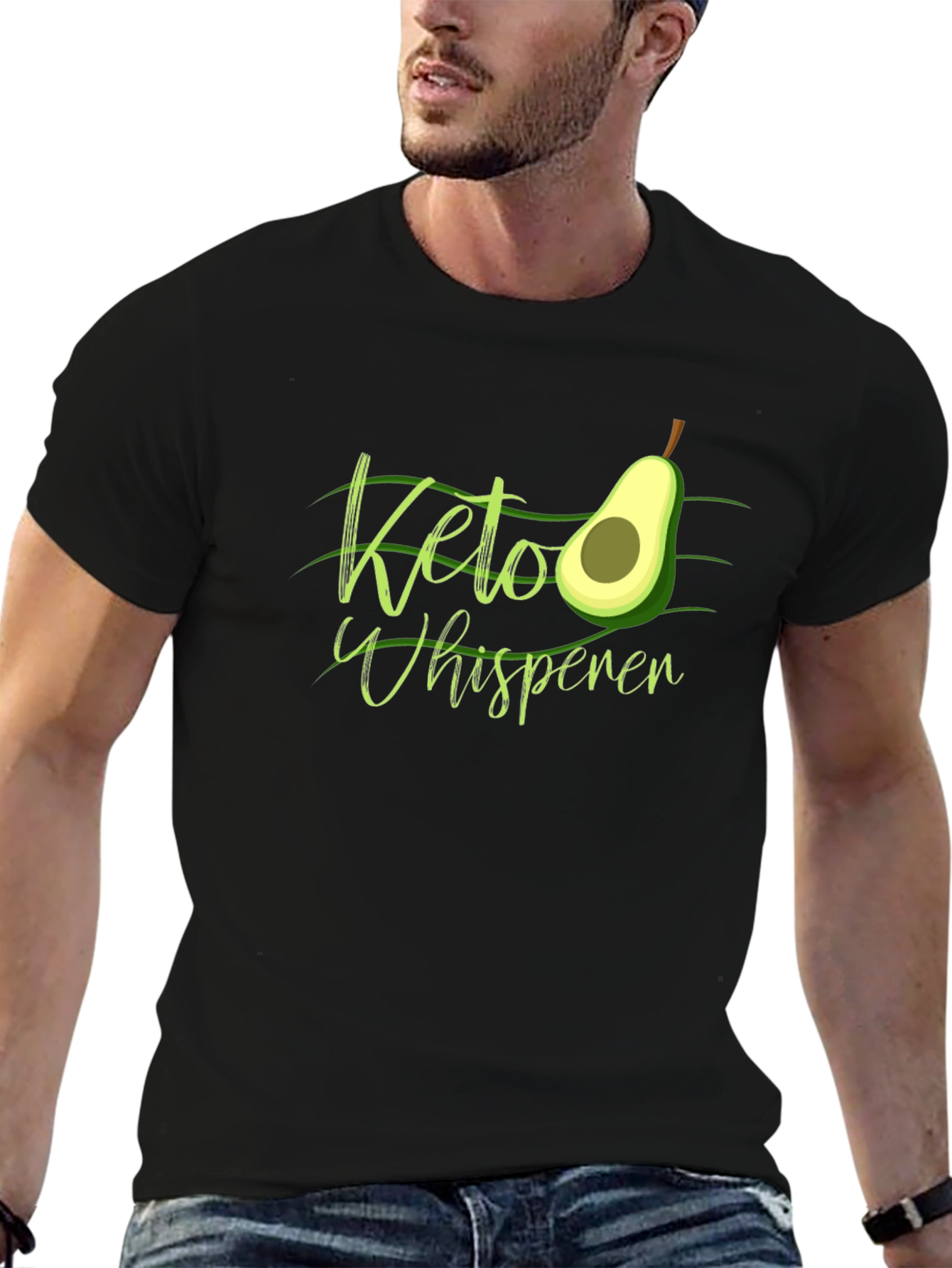 Keto Whisperer Avocado Graphic T-Shirt