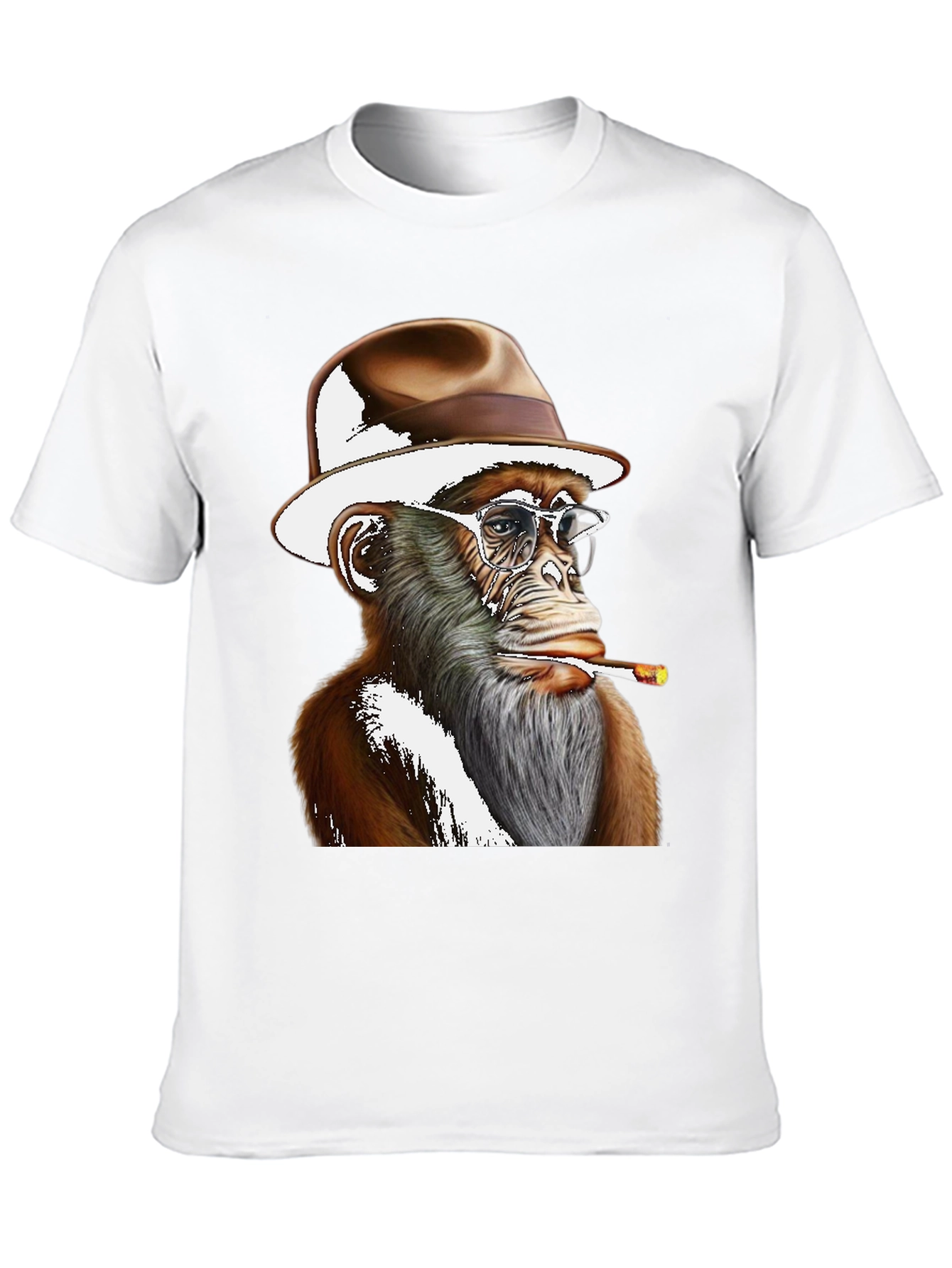 Cool Monkey in Hat Graphic T-Shirt