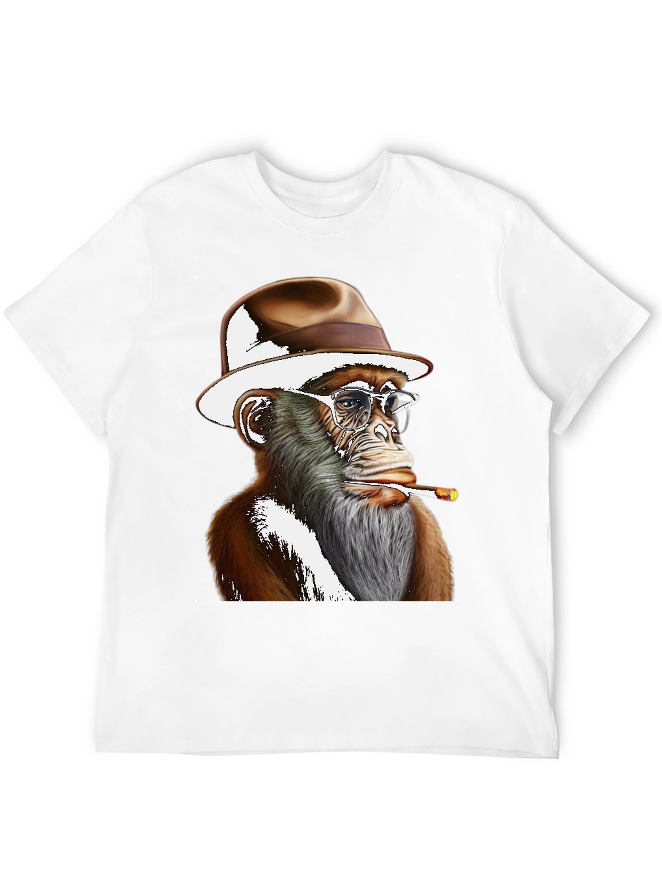 Cool Monkey in Hat Graphic T-Shirt