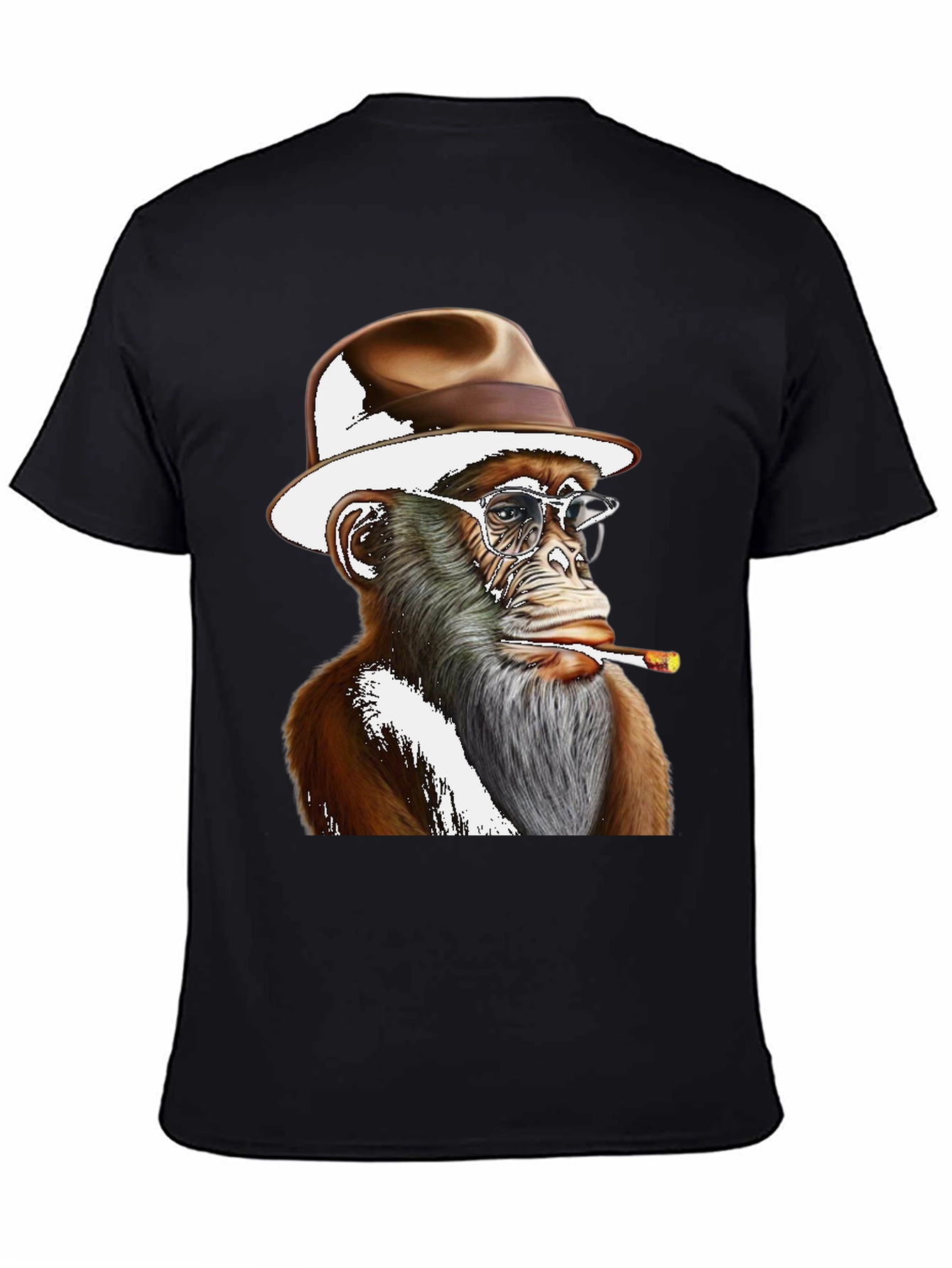 Cool Monkey in Hat Graphic T-Shirt