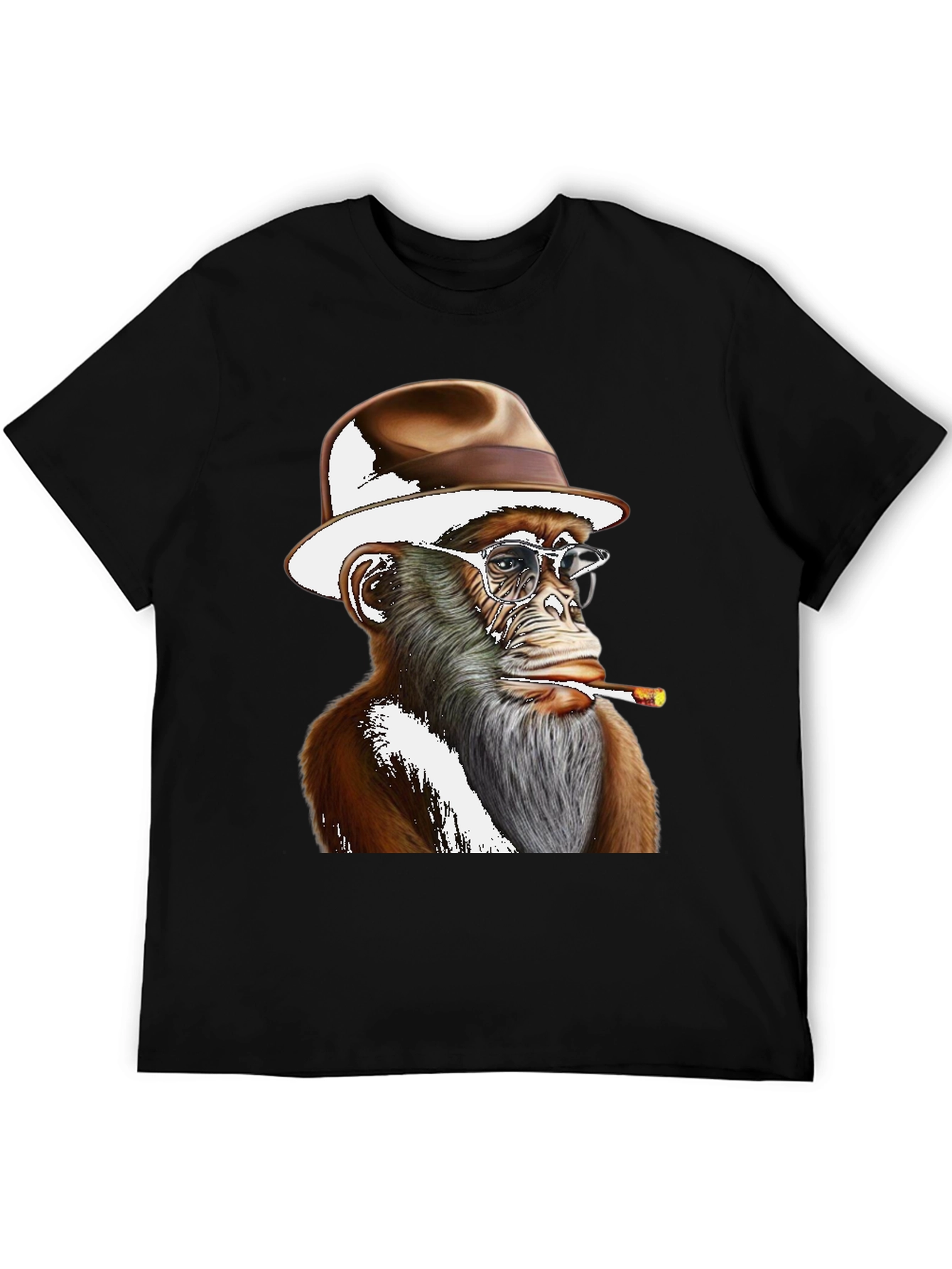 Cool Monkey in Hat Graphic T-Shirt