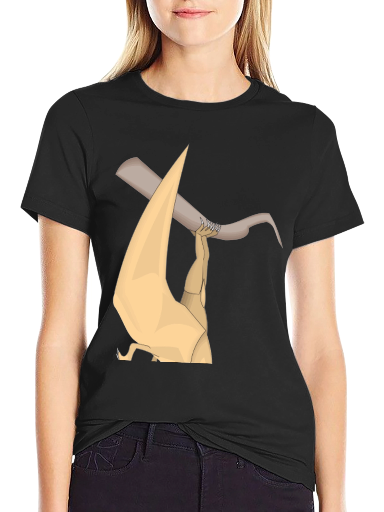 Unique Graphic Print Black T-Shirt