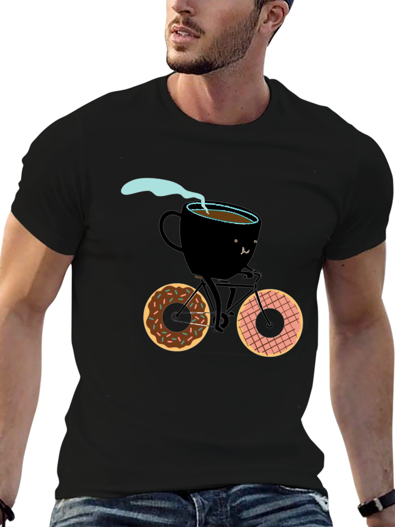 Coffee Cup Bicycle Graphic Tee