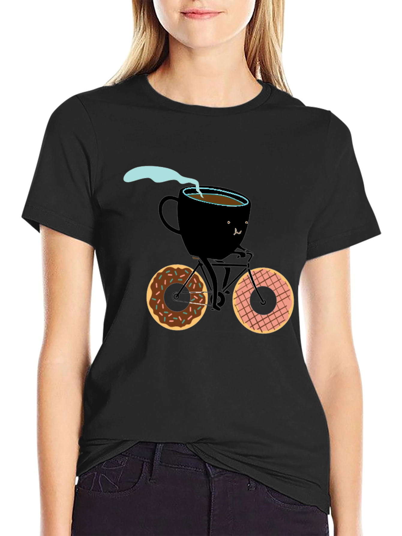 Coffee Cup Bicycle Graphic Tee