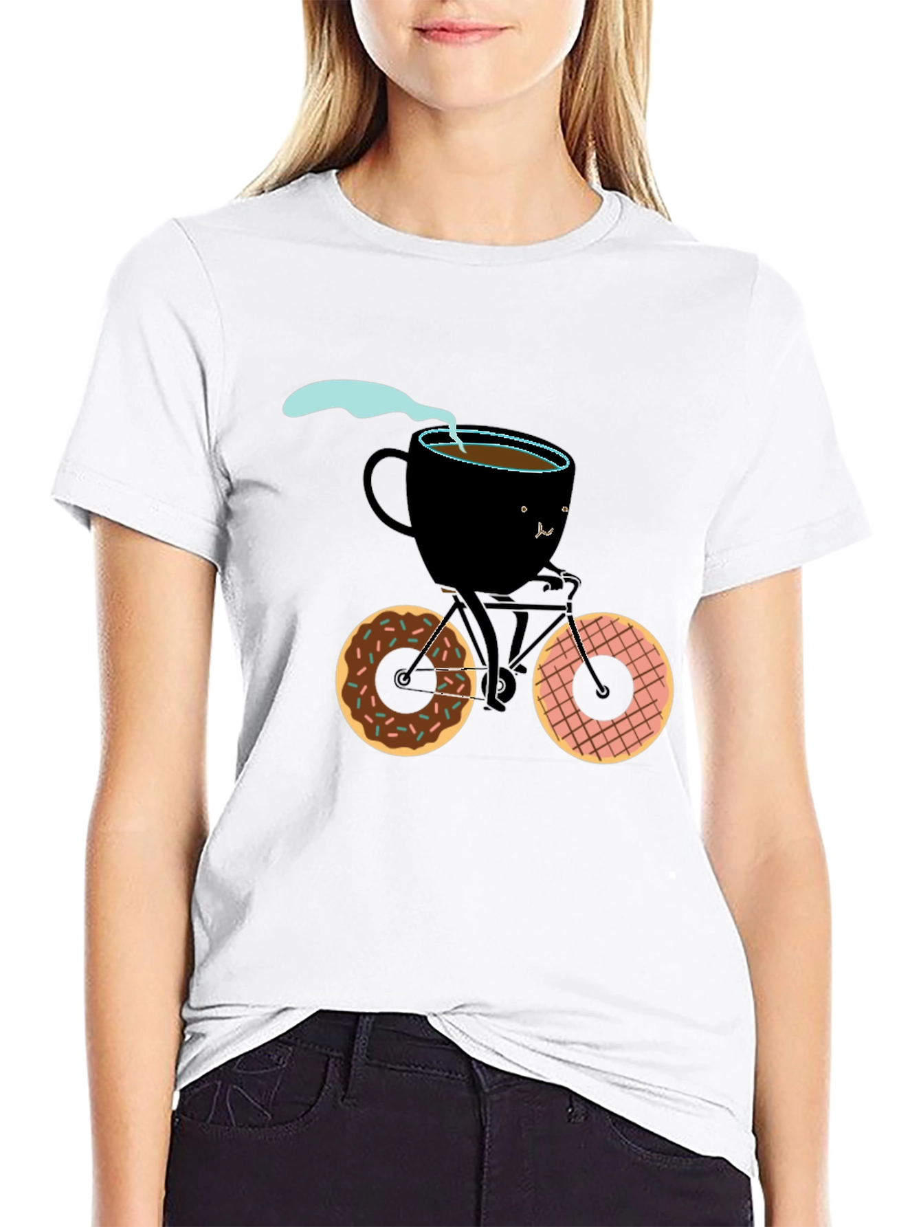 Coffee Cup Bicycle Graphic Tee