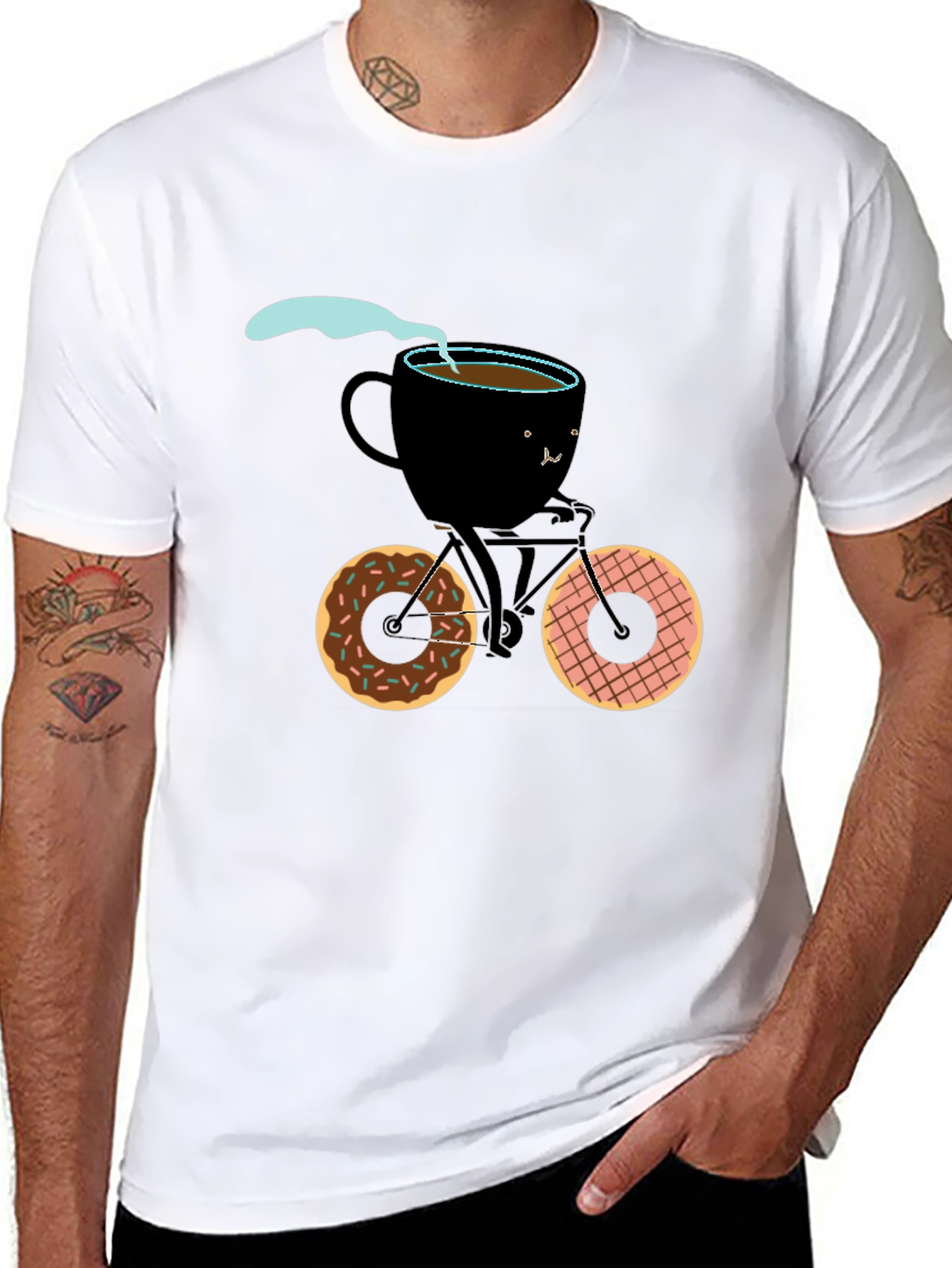 Coffee Cup Bicycle Graphic Tee