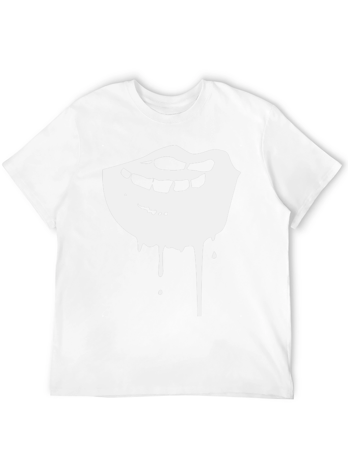 Dripping Lips Graphic Tee - Black Cotton Comfort