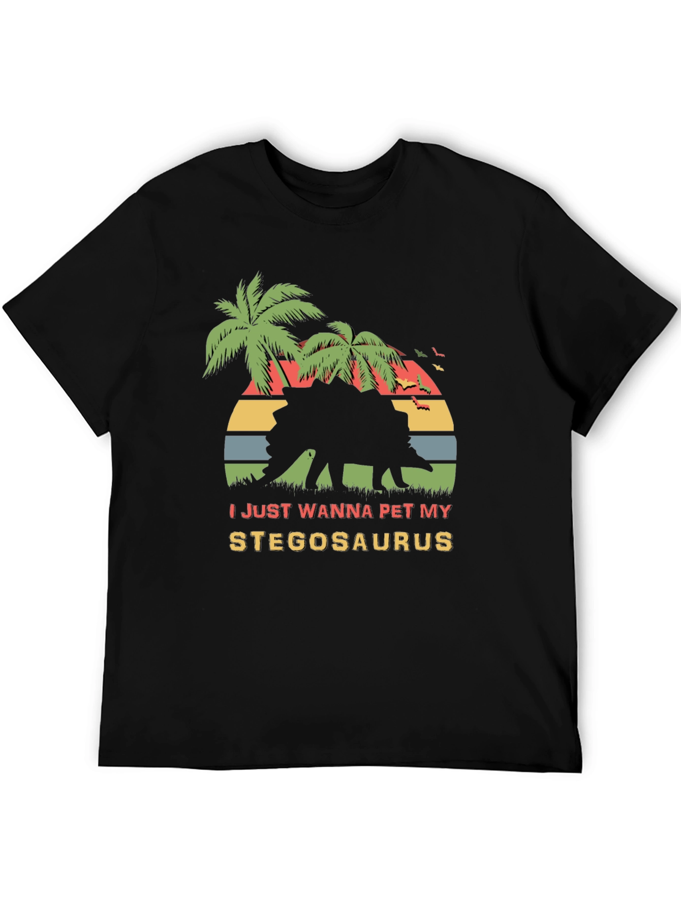 Stegosaurus Pet T-Shirt - Retro Dinosaur Lover Tee