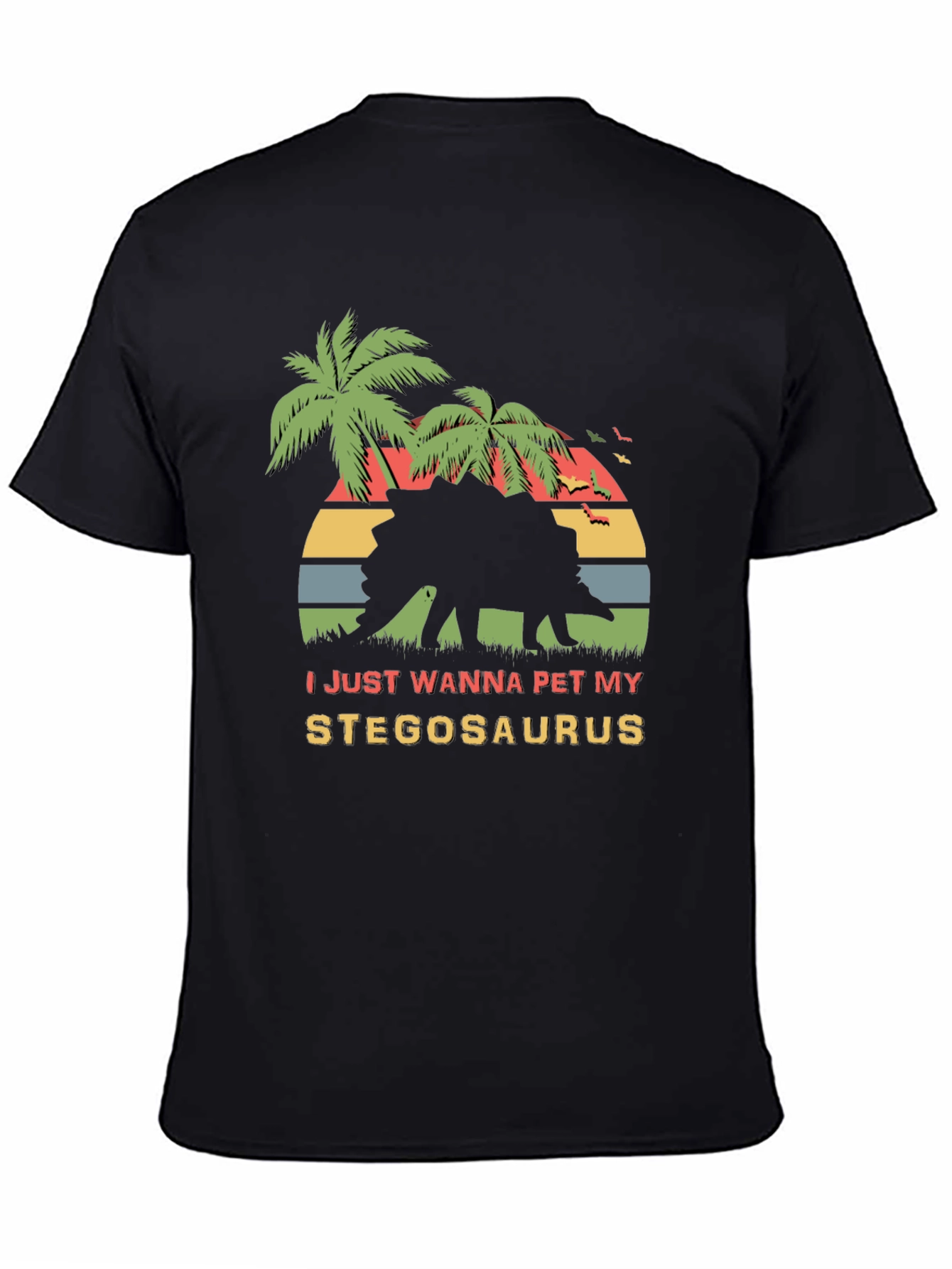 Stegosaurus Pet T-Shirt - Retro Dinosaur Lover Tee