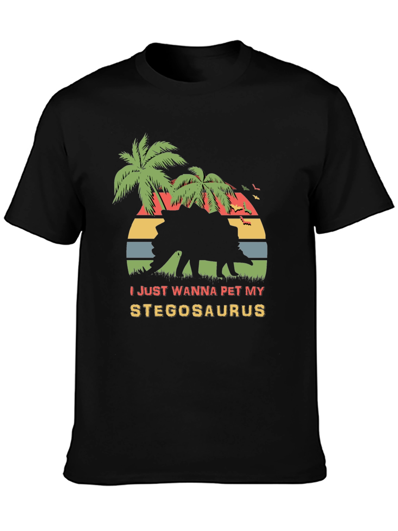 Stegosaurus Pet T-Shirt - Retro Dinosaur Lover Tee