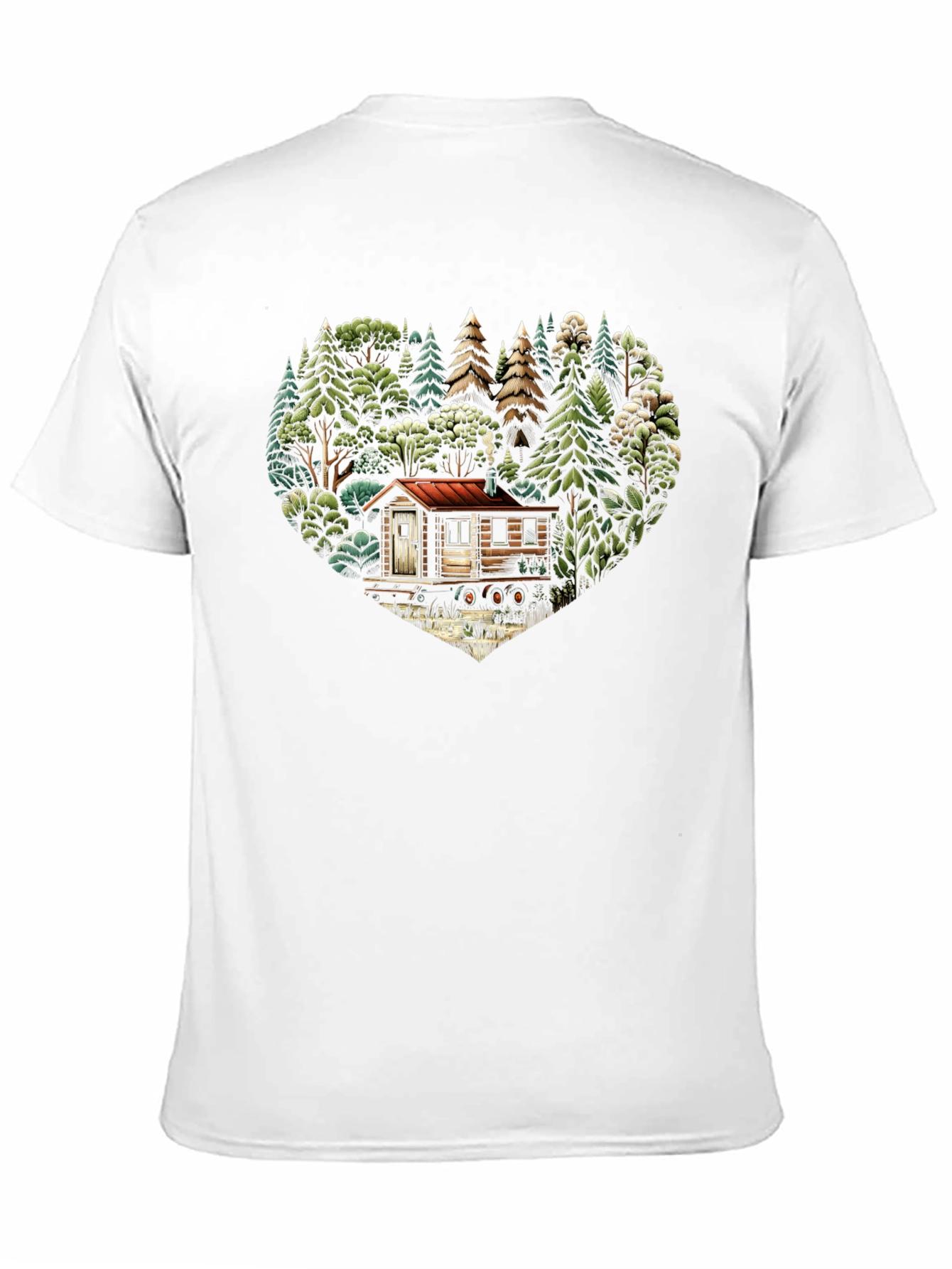 Cabin Heart T-Shirt - Nature Lover Tee