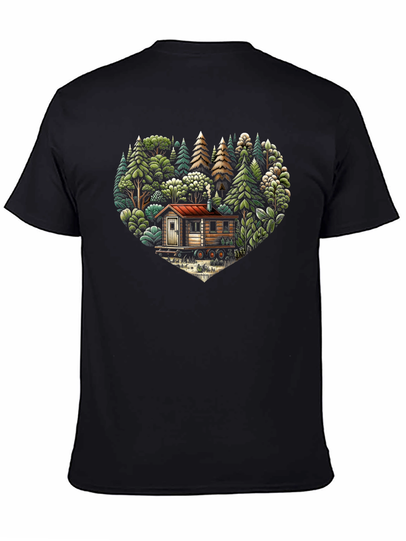 Cabin Heart T-Shirt - Nature Lover Tee