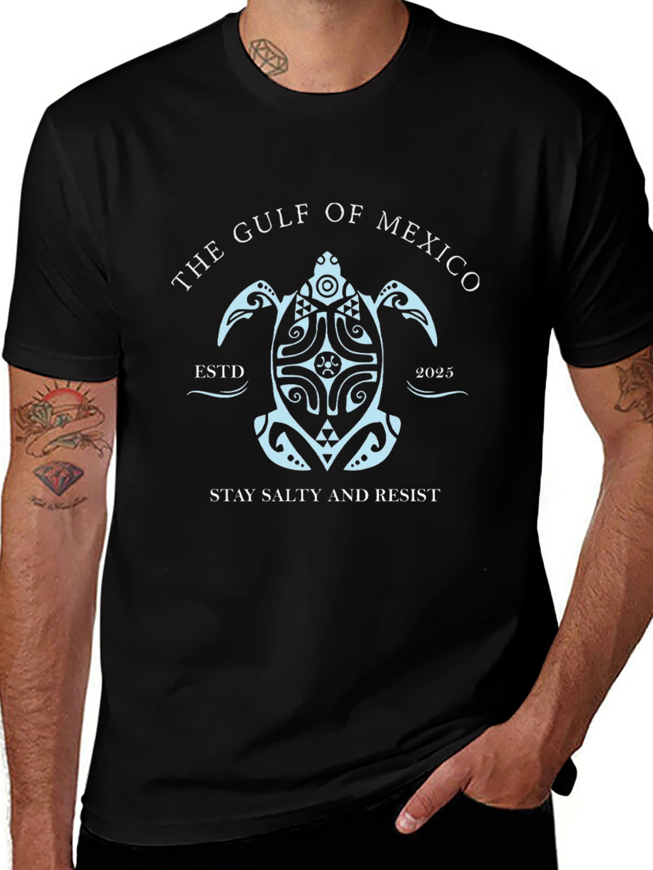 Gulf of Mexico Turtle T-Shirt - Stay Salty Resist