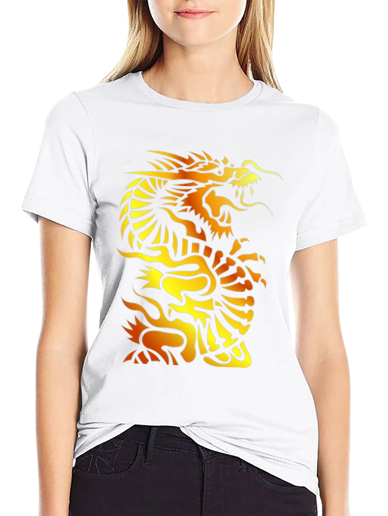Bold Dragon Graphic Black T-Shirt