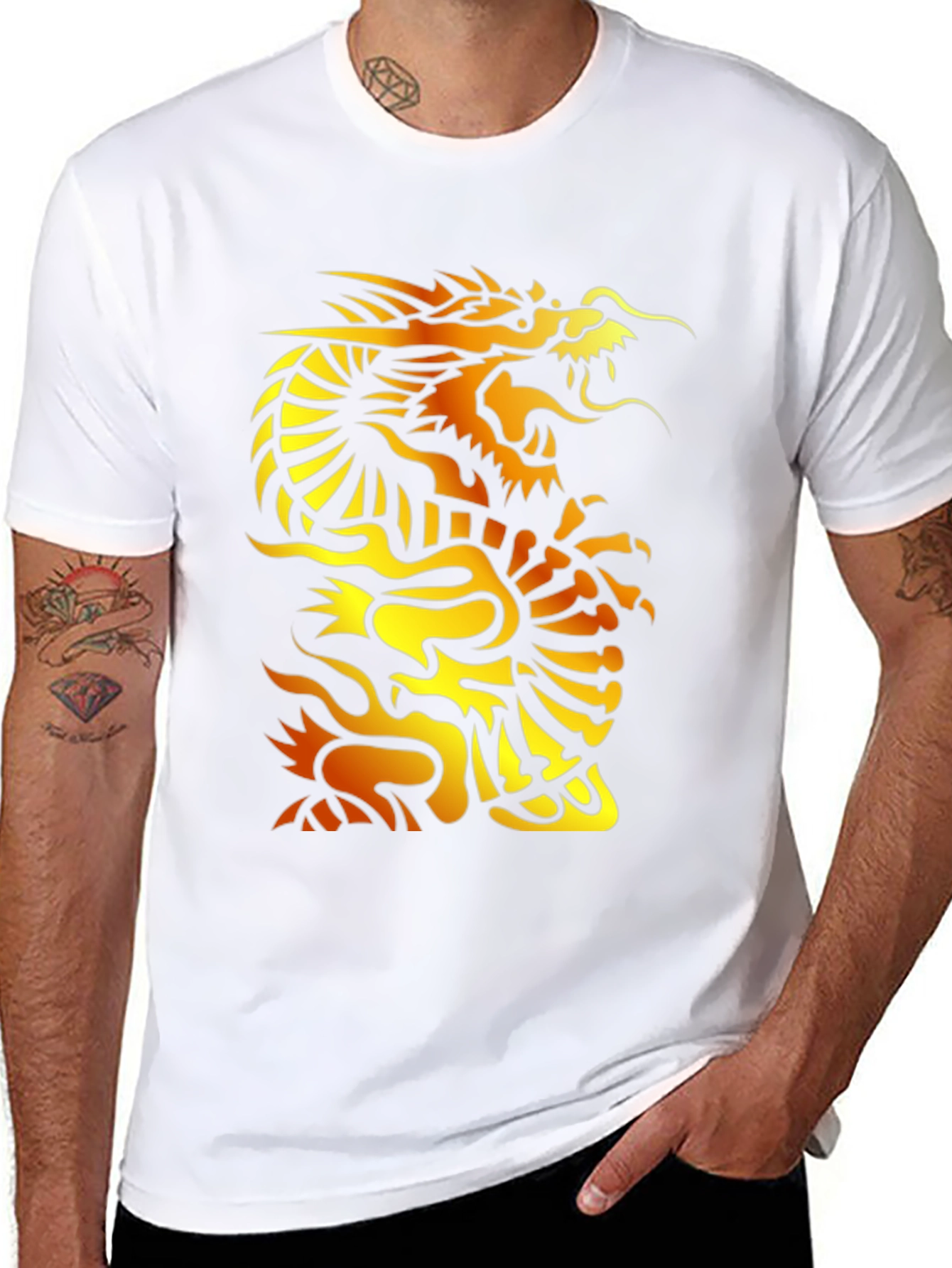 Bold Dragon Graphic Black T-Shirt