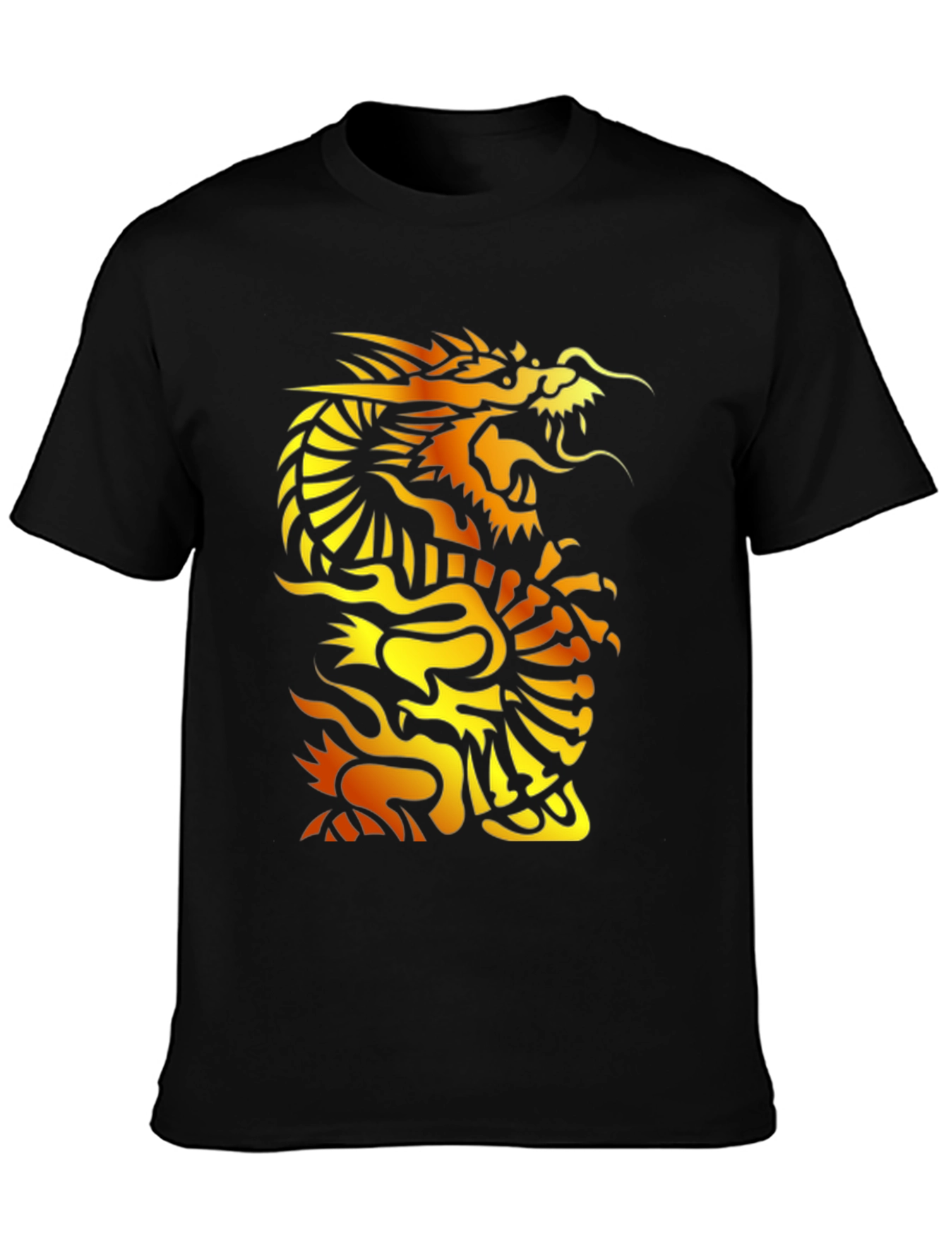 Bold Dragon Graphic Black T-Shirt