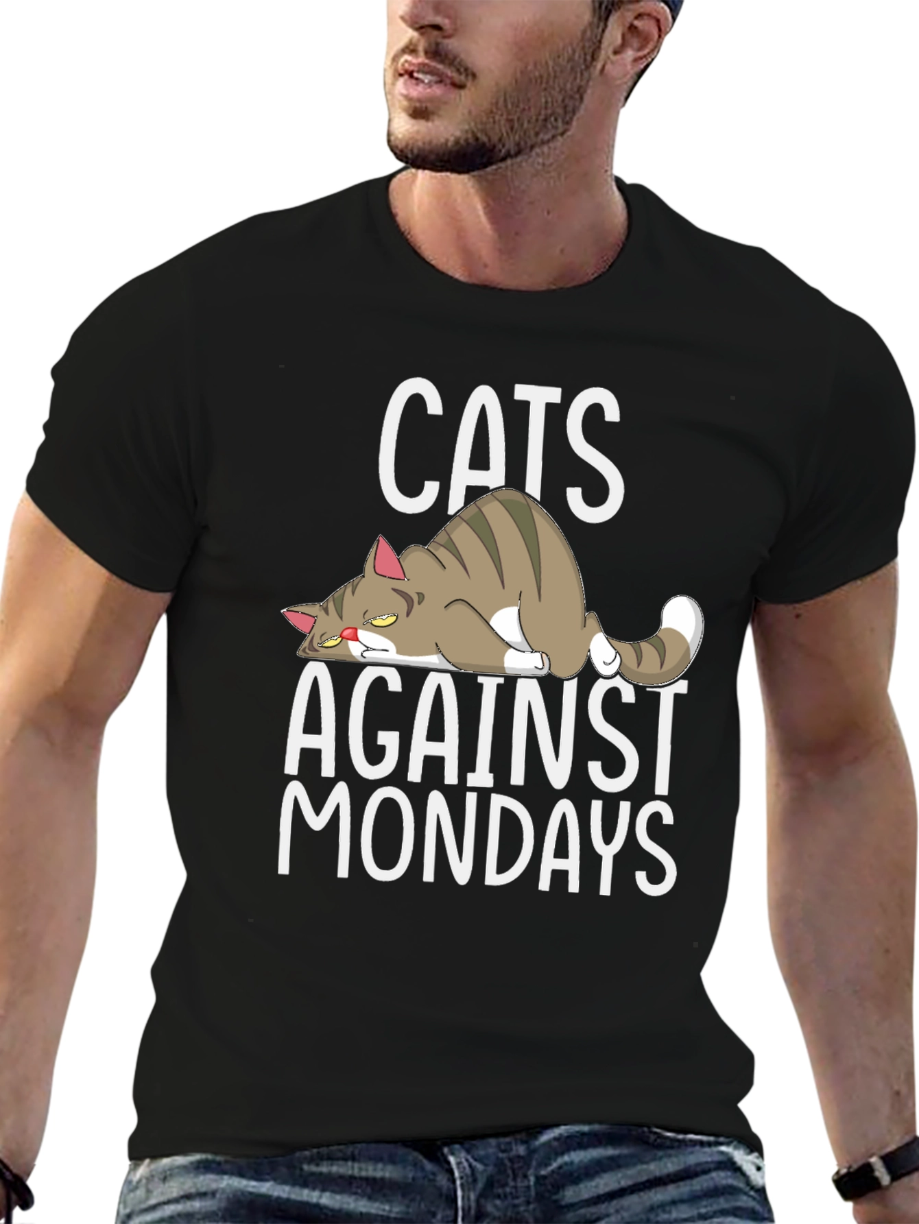Cats Against Mondays Graphic T-Shirt
