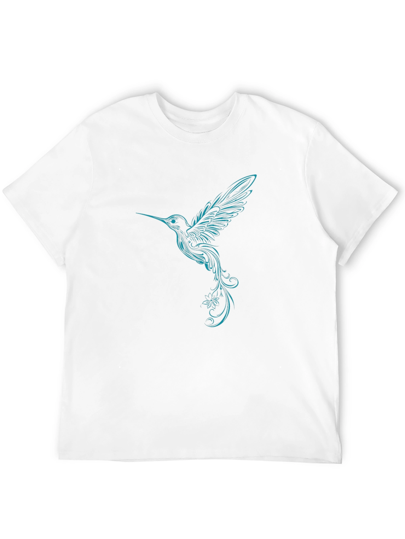 Hummingbird Graphic Tee - Black Cotton Blend