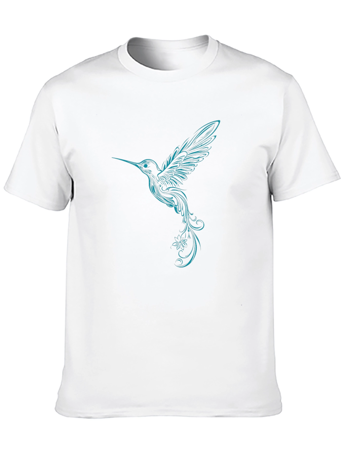 Hummingbird Graphic Tee - Black Cotton Blend