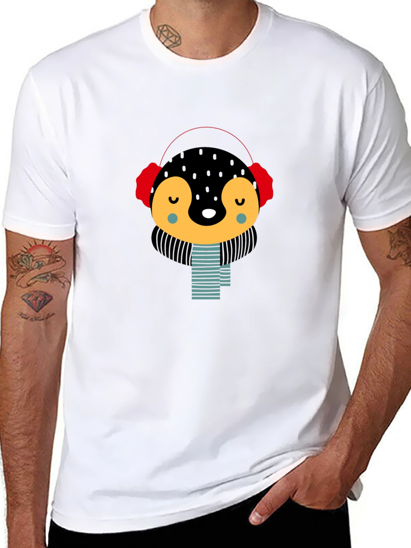 Cute Penguin Graphic Tee - Winter Style Shirt
