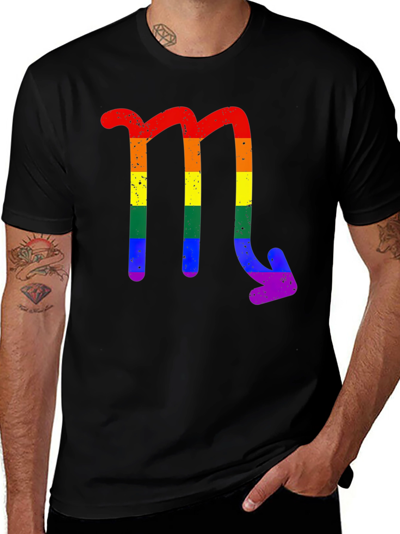 Rainbow Scorpio Zodiac T-Shirt