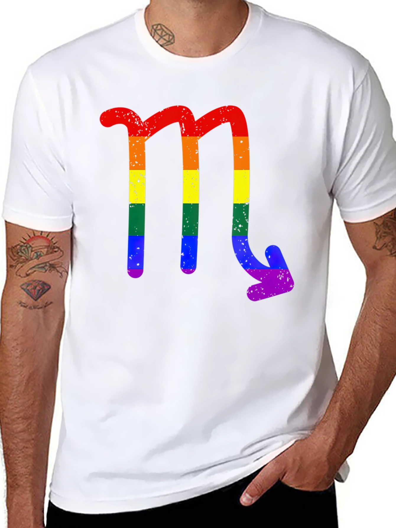 Rainbow Scorpio Zodiac T-Shirt