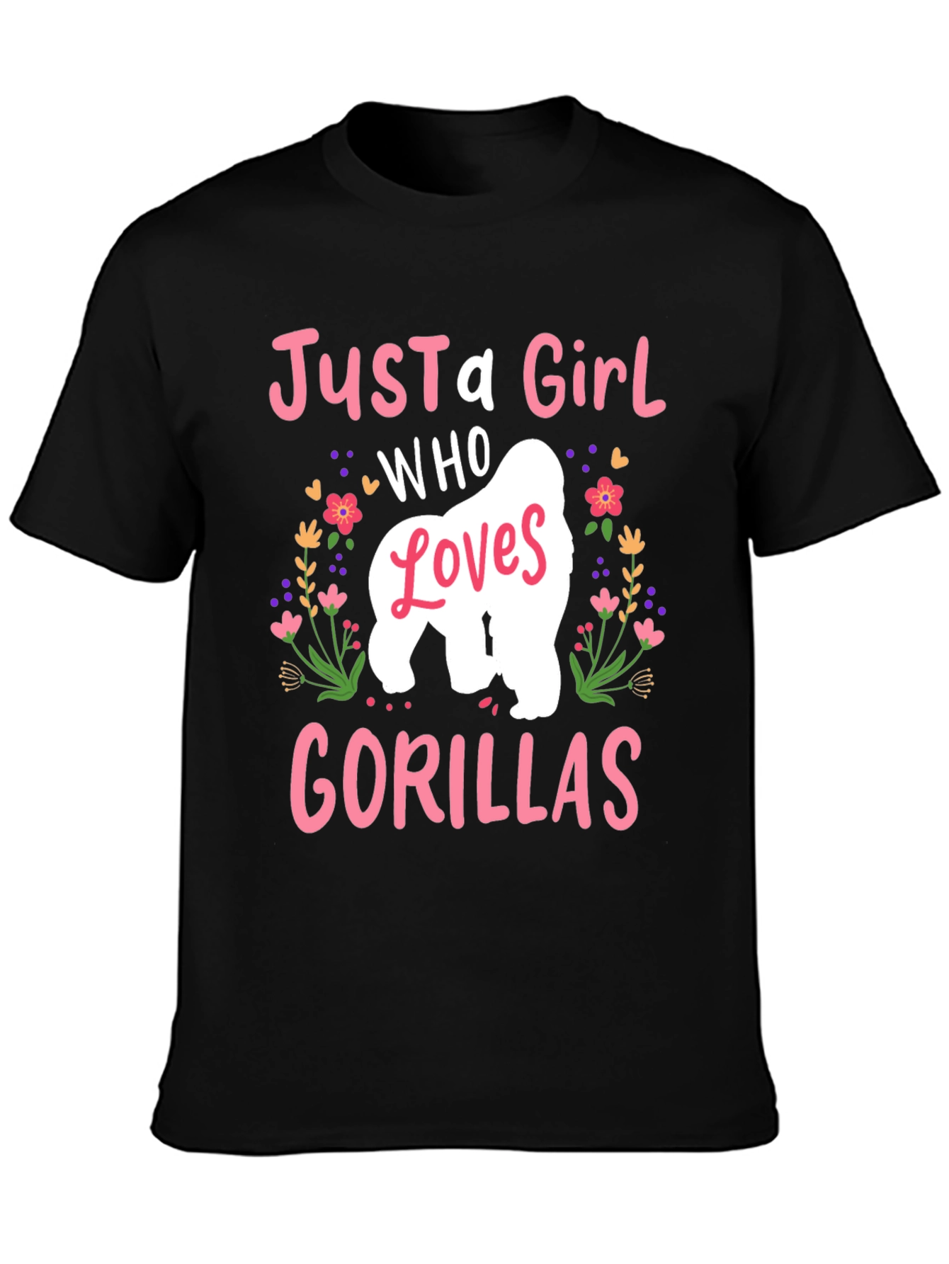 Just A Girl Who Loves Gorillas T-Shirt