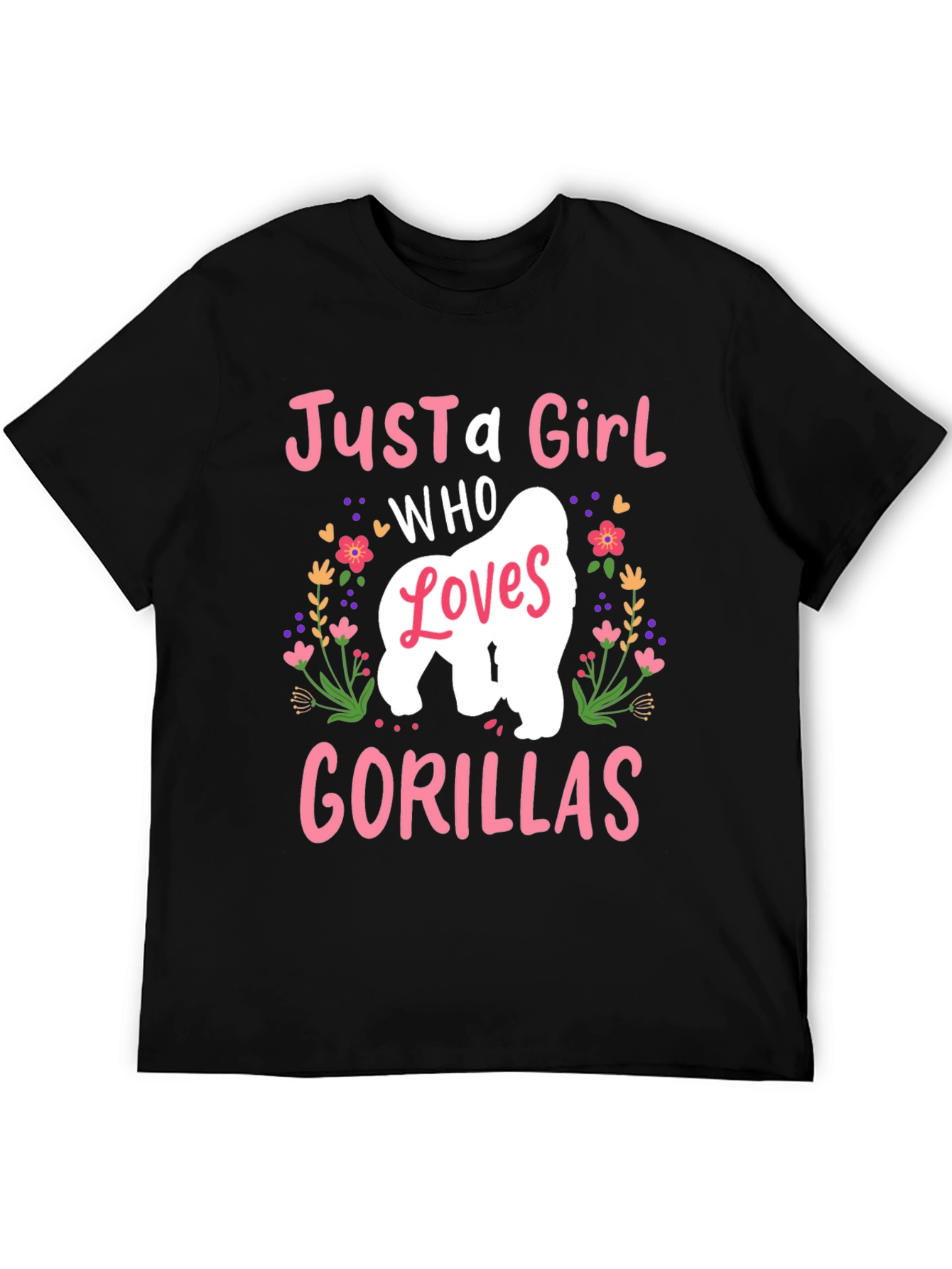 Just A Girl Who Loves Gorillas T-Shirt