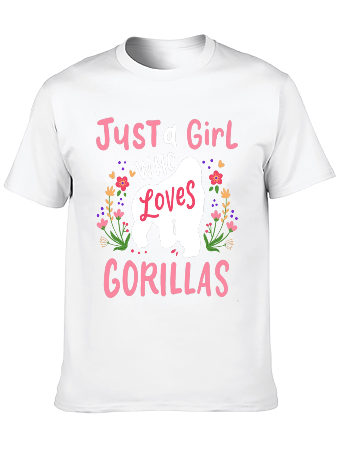 Just A Girl Who Loves Gorillas T-Shirt