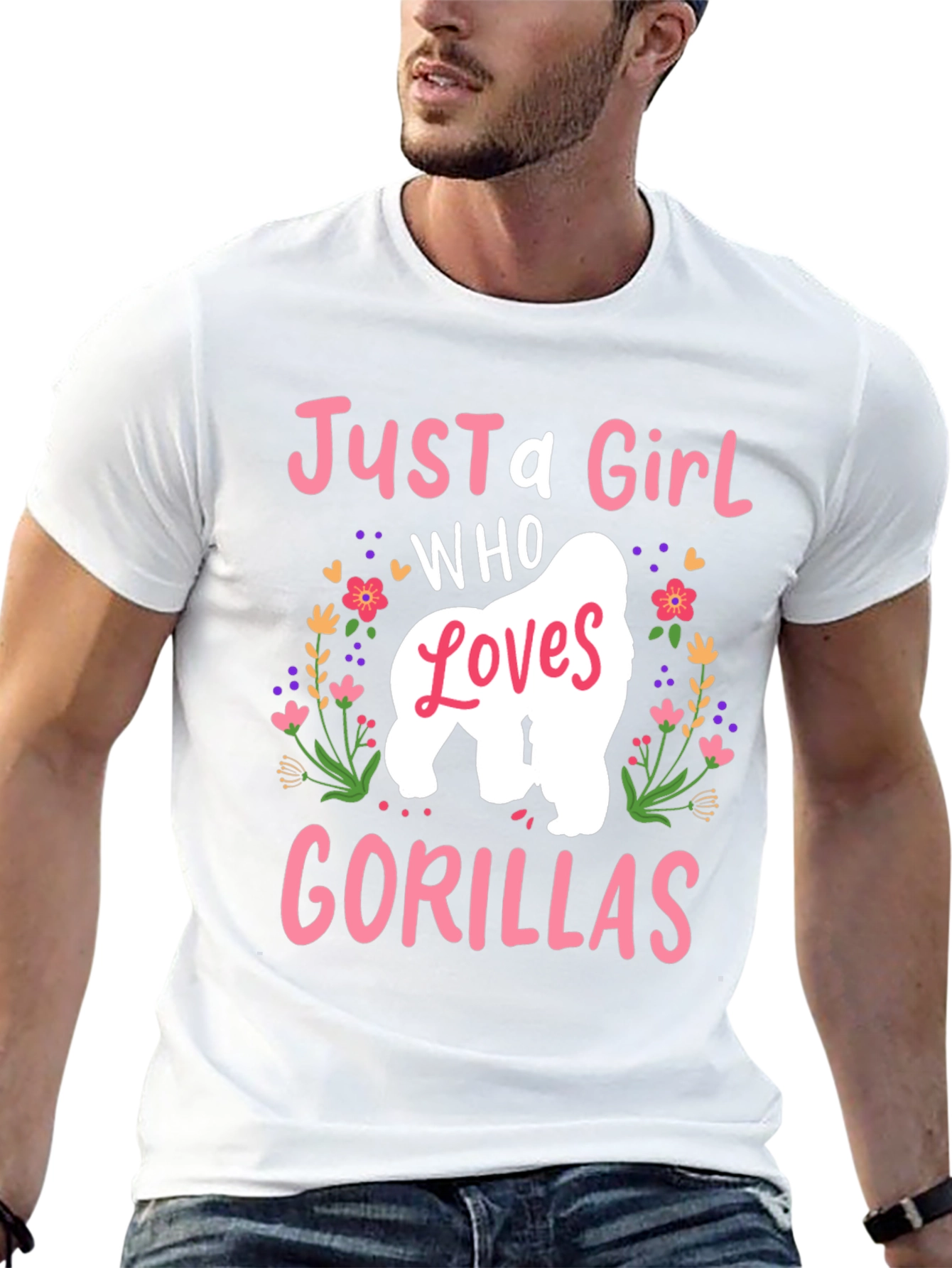 Just A Girl Who Loves Gorillas T-Shirt