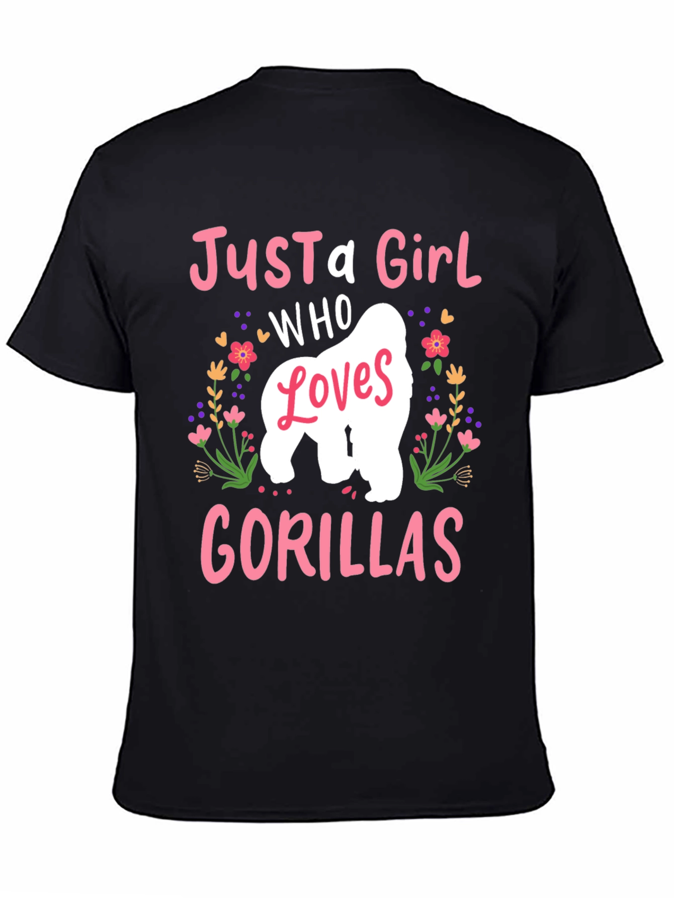 Just A Girl Who Loves Gorillas T-Shirt
