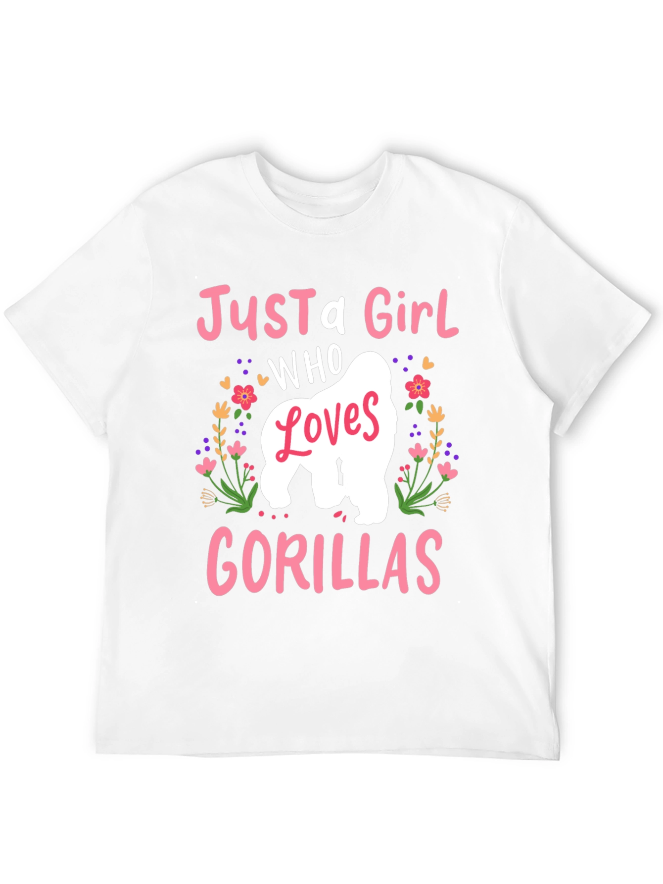 Just A Girl Who Loves Gorillas T-Shirt