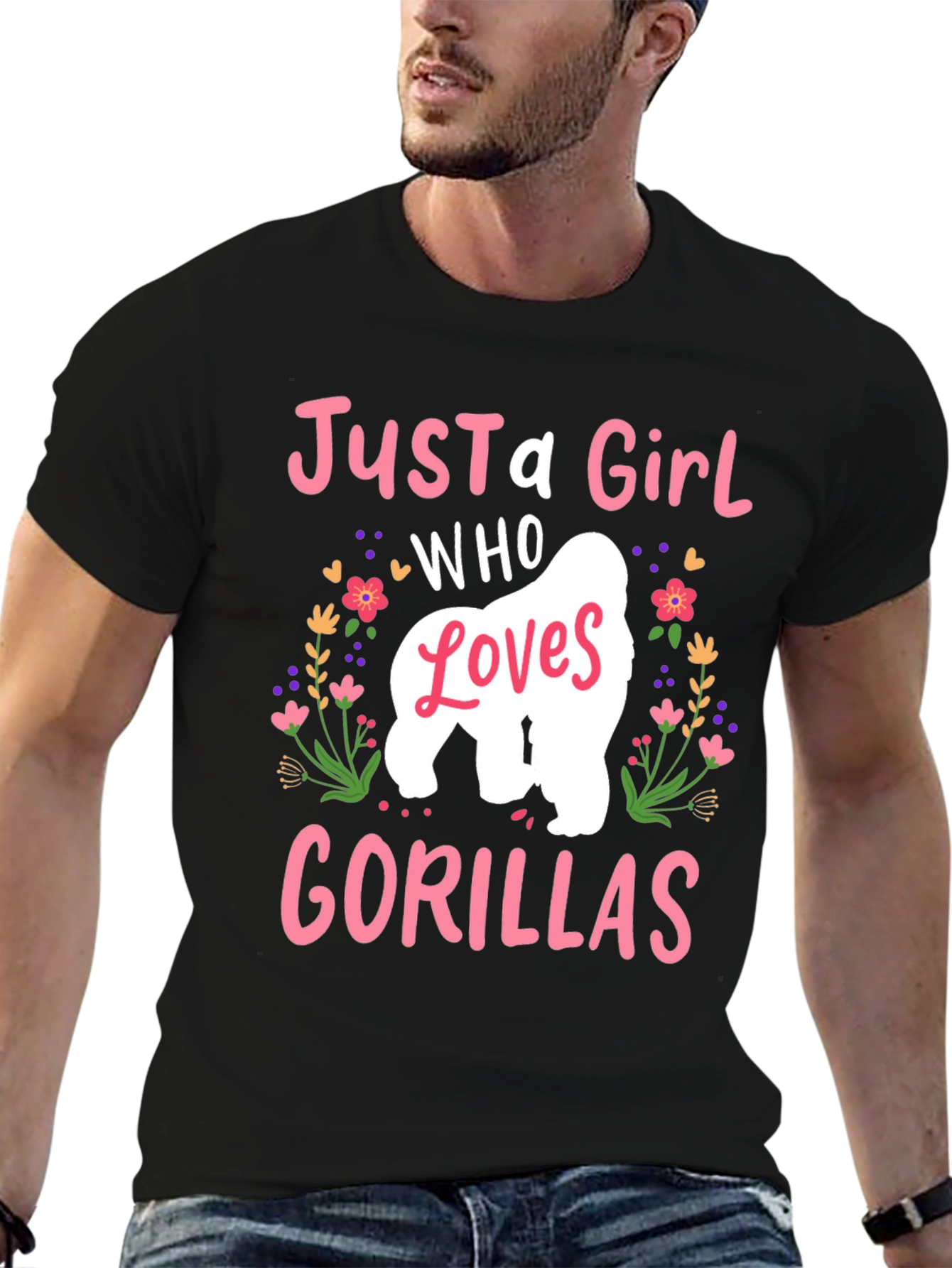 Just A Girl Who Loves Gorillas T-Shirt